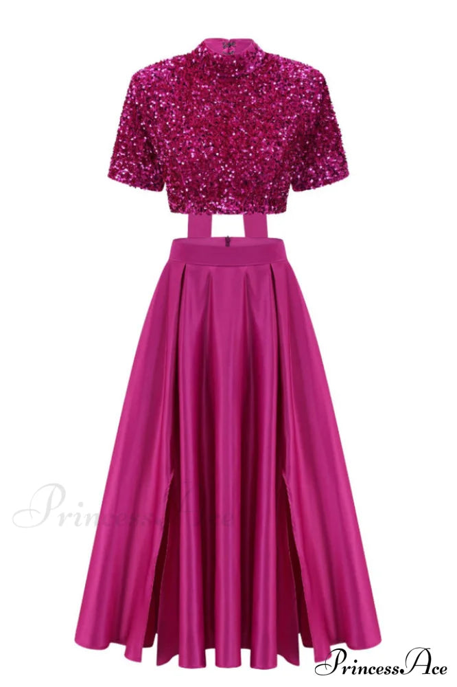 Aisha Sequin Bow Charming Lace Up Set