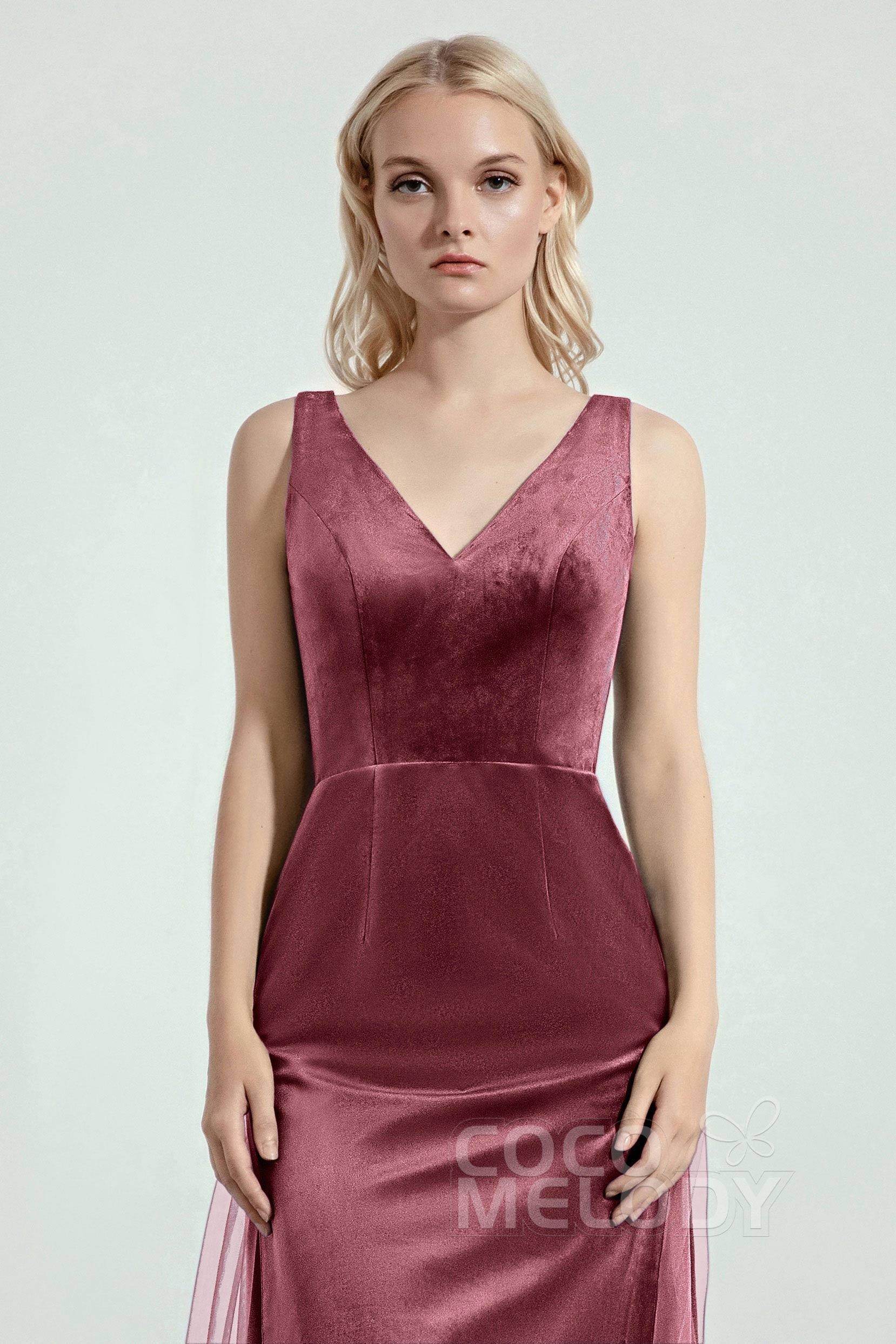 Sheath-Column Floor Length Bridesmaid Dress Formal Dresses CB0275