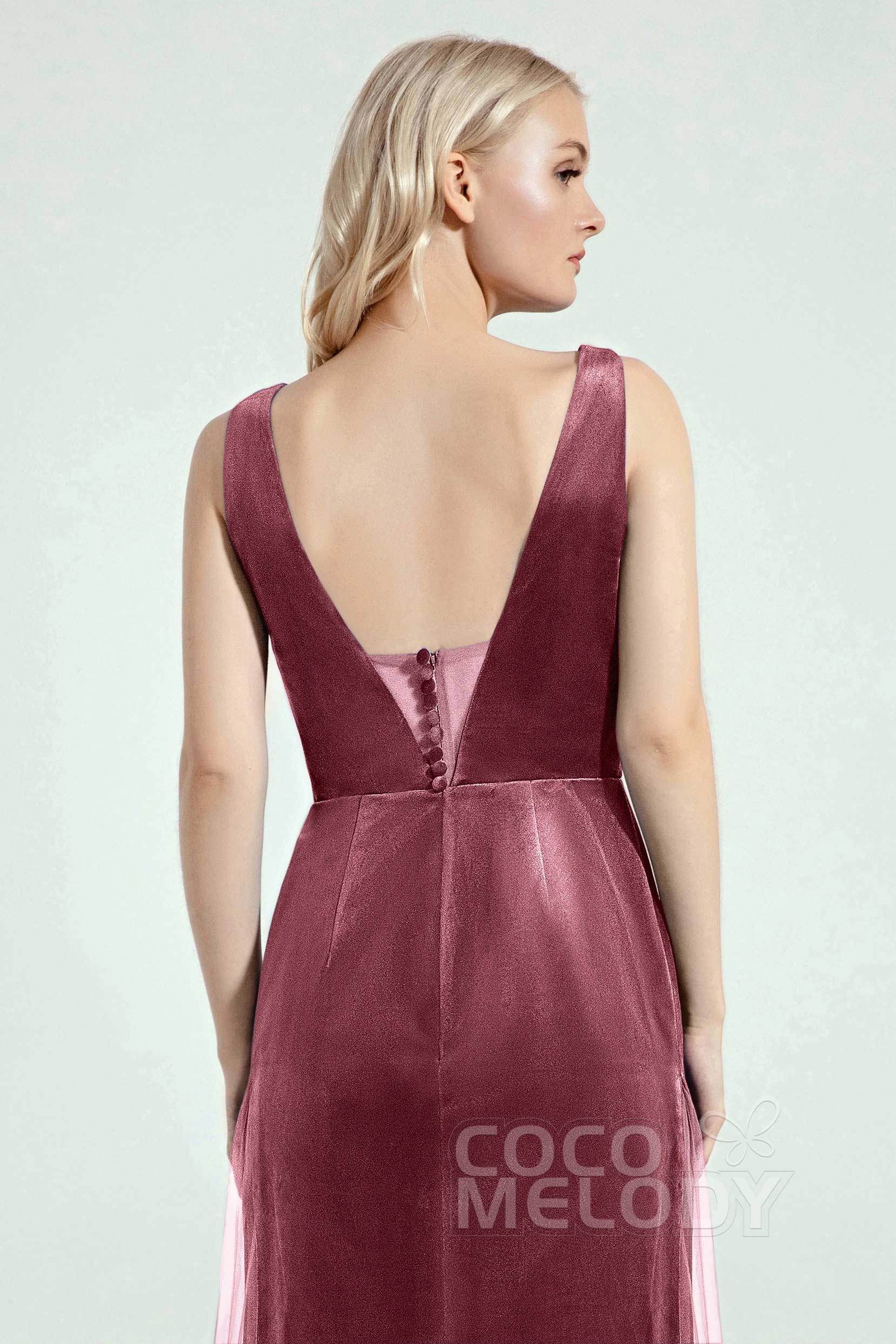 Sheath-Column Floor Length Bridesmaid Dress Formal Dresses CB0275