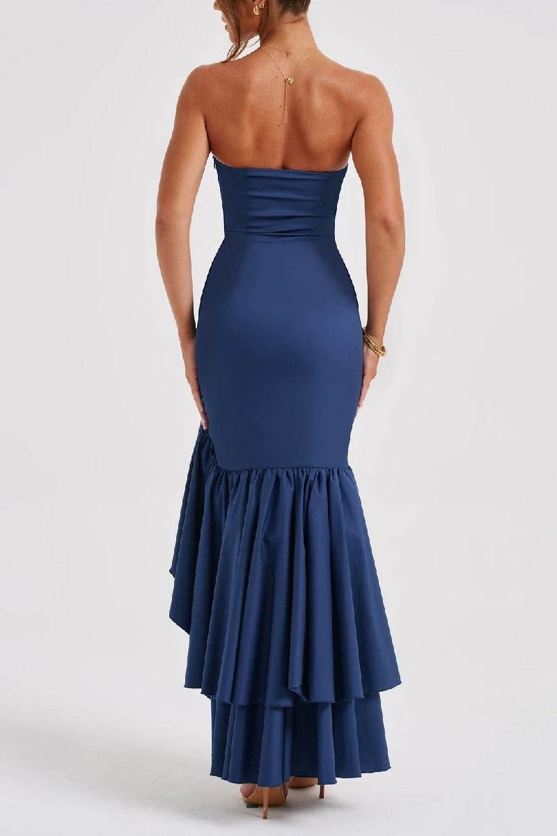 Mermaid High-Low Stretch Formal Evening Dresses 746074126248