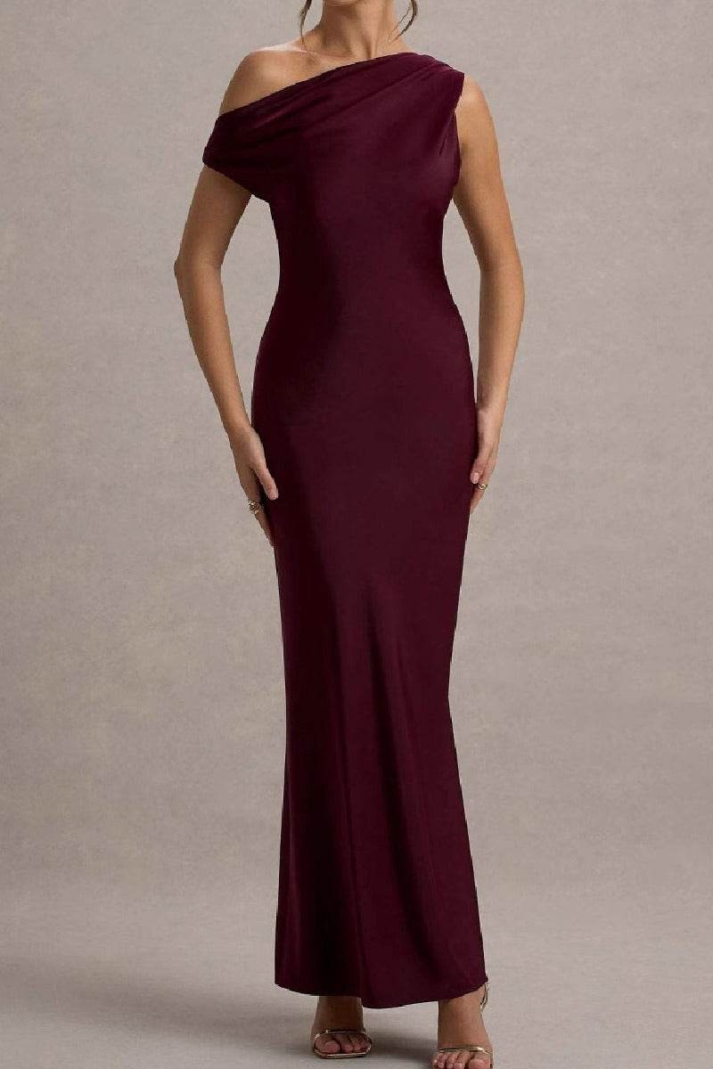 Sheath-Column Maxi Satin Formal Evening Dresses 913210956566