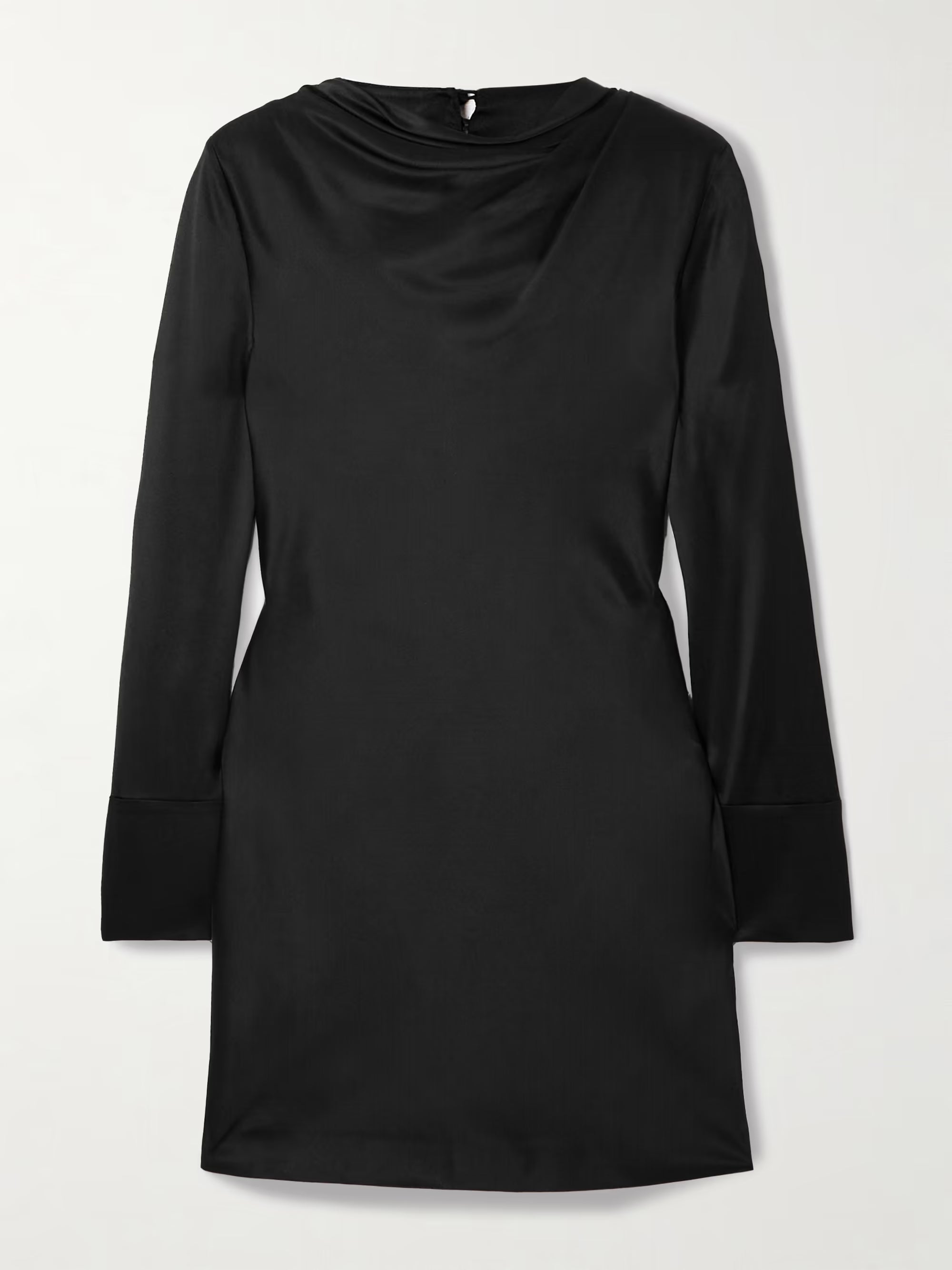 Amal draped silk-blend satin mini dress