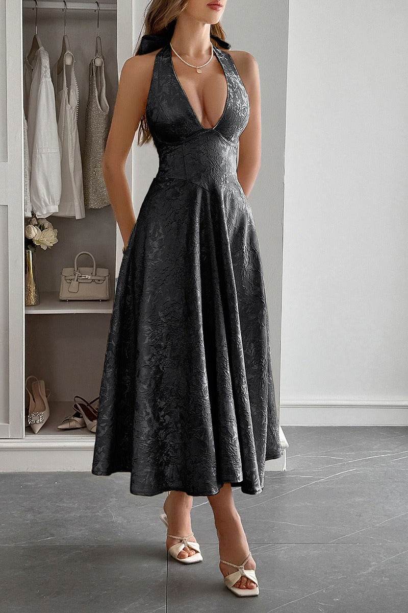A-Line Midi Jacquard Casual Dresses 926130593341