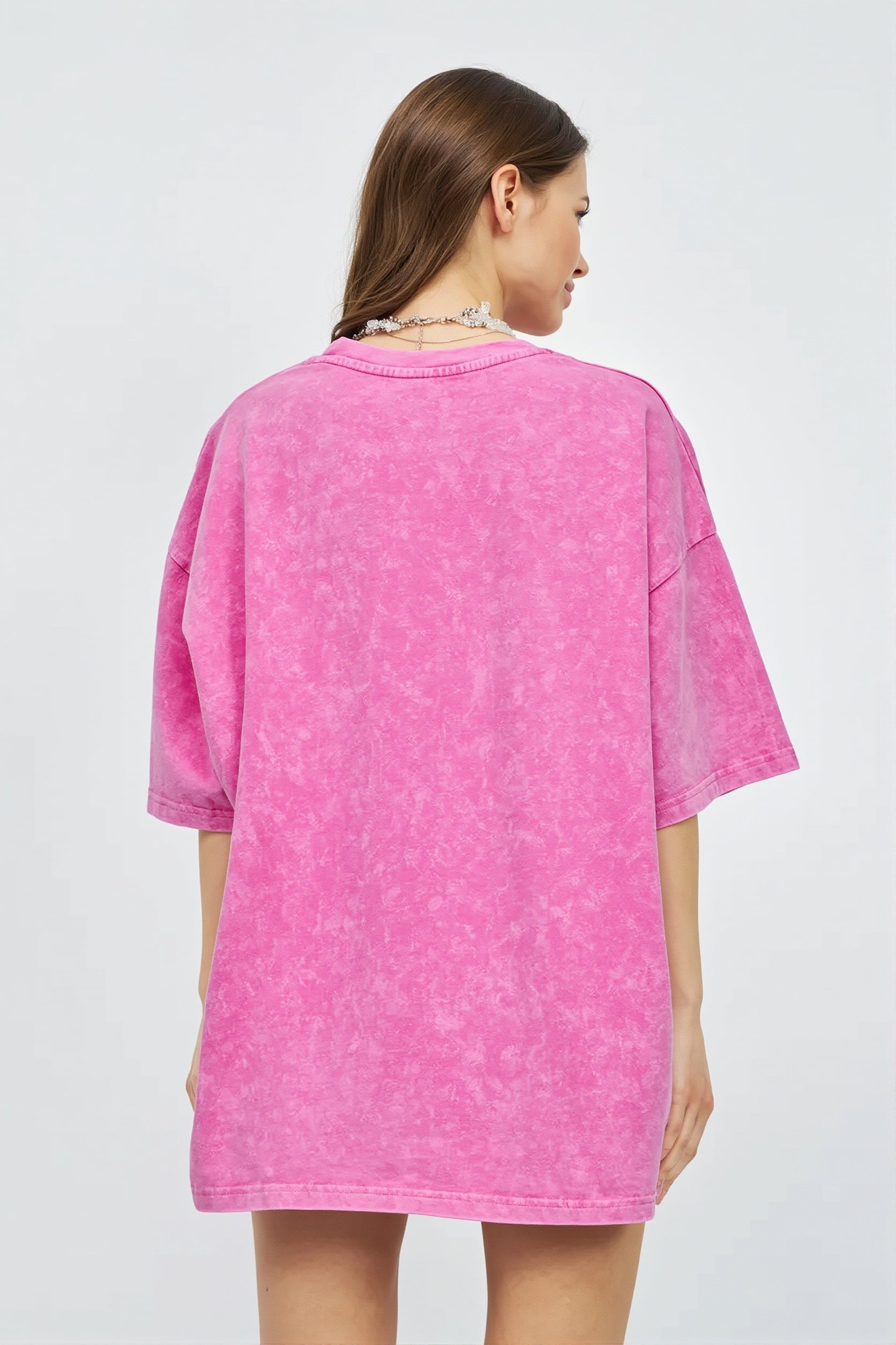 Acid Wash Crew Neck Oversize T-Shirt