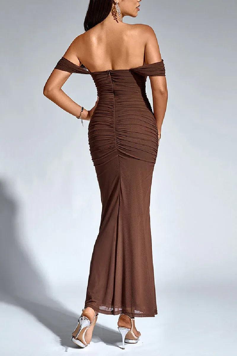 Mermaid Off Shoulder Stretch Formal Evening Dresses 906991310377