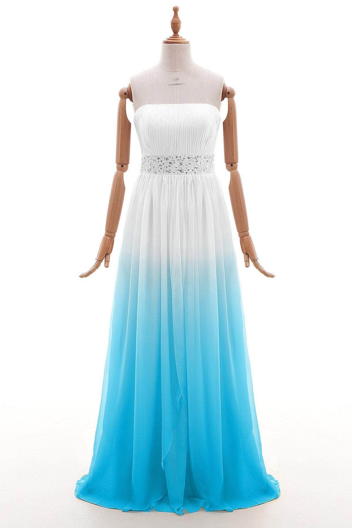 Sheath-Column Floor Length Ombre Bridesmaid Dress Formal Dresses PR2921