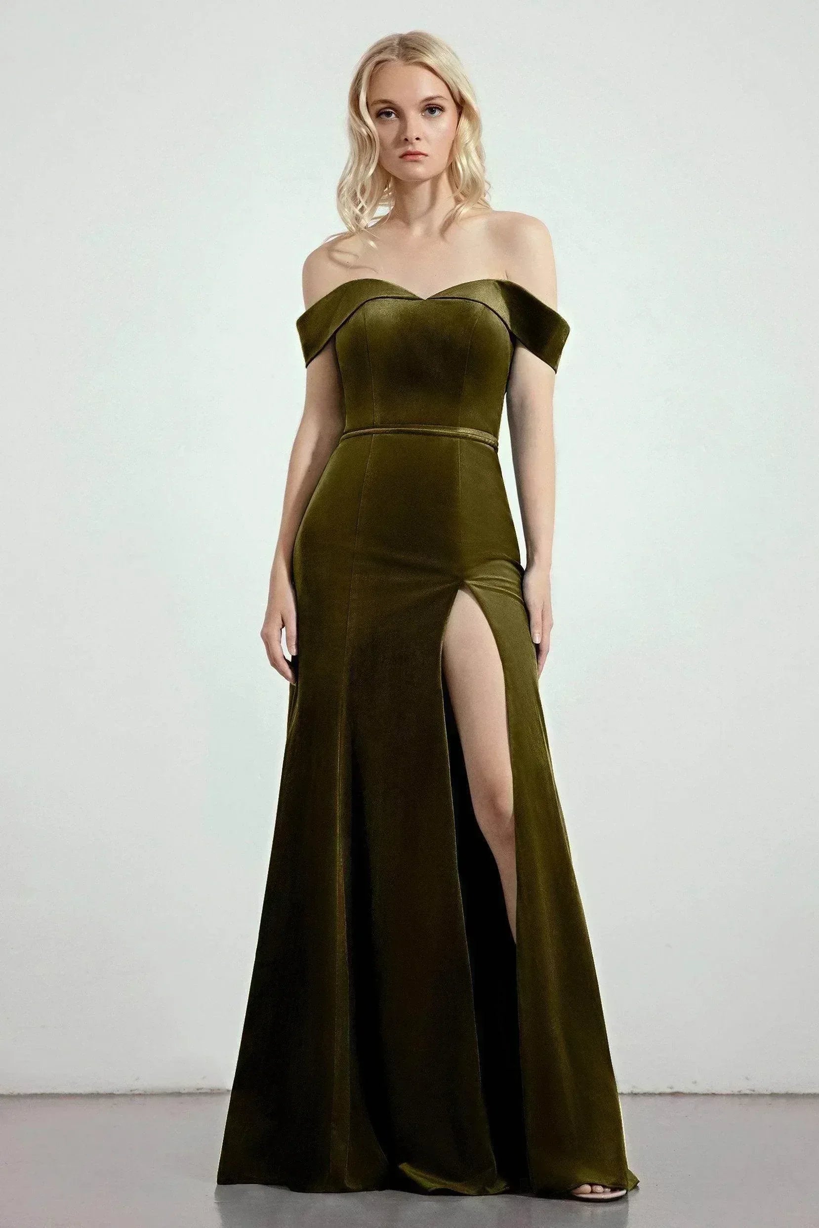 Trumpet-Mermaid Sweep-Brush Train Bridesmaid Dress Formal Dresses CB0271PS