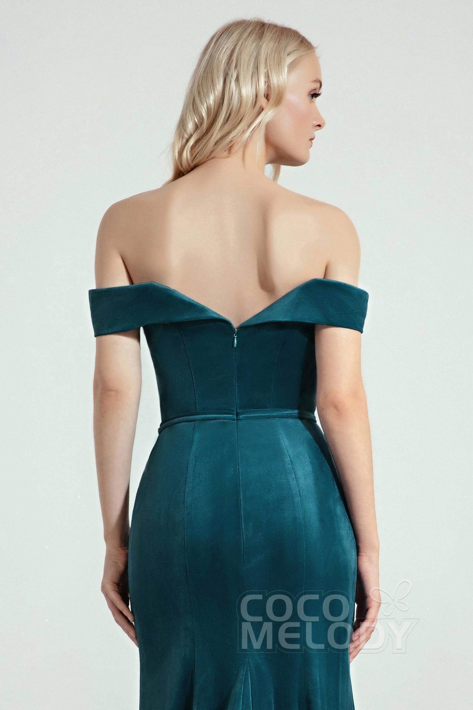 Trumpet-Mermaid Sweep-Brush Train Bridesmaid Dress Formal Dresses CB0271PS