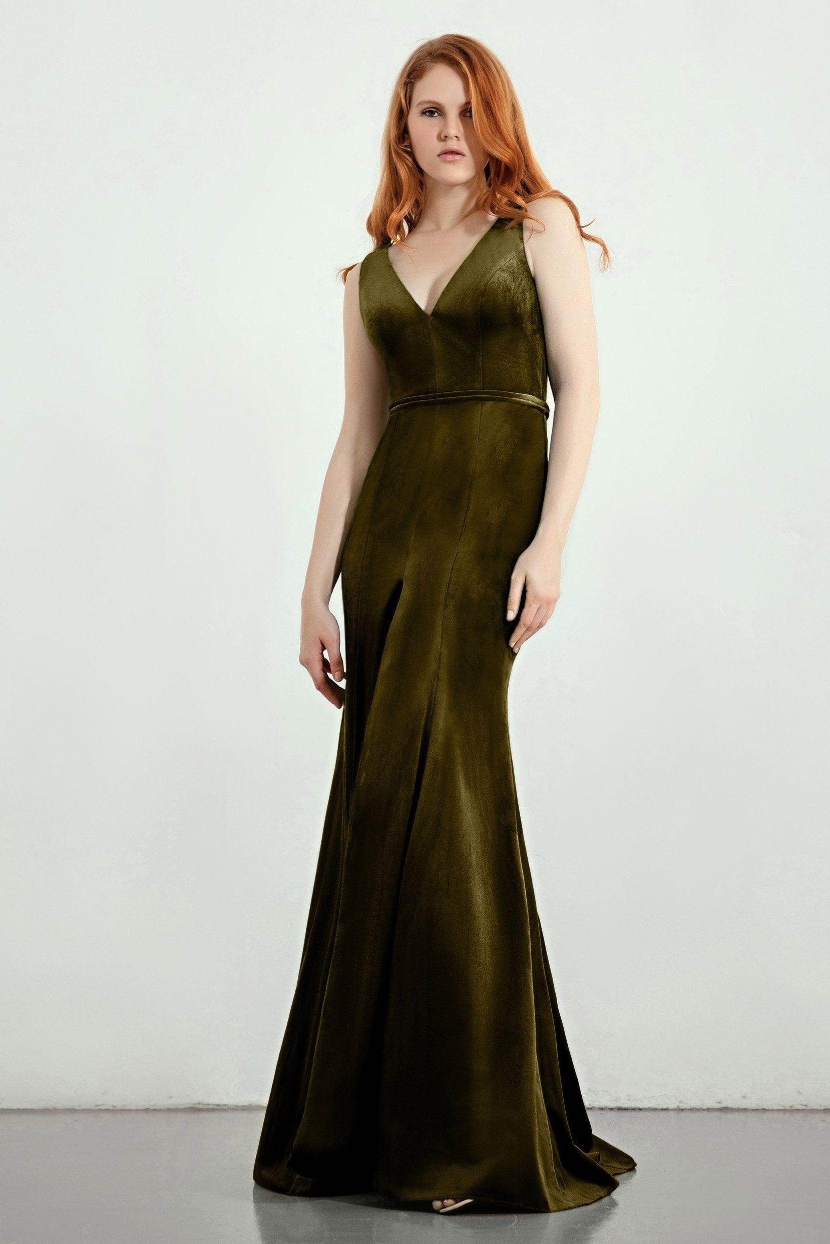 Trumpet-Mermaid Sweep-Brush Train Bridesmaid Dress Formal Dresses CB0272