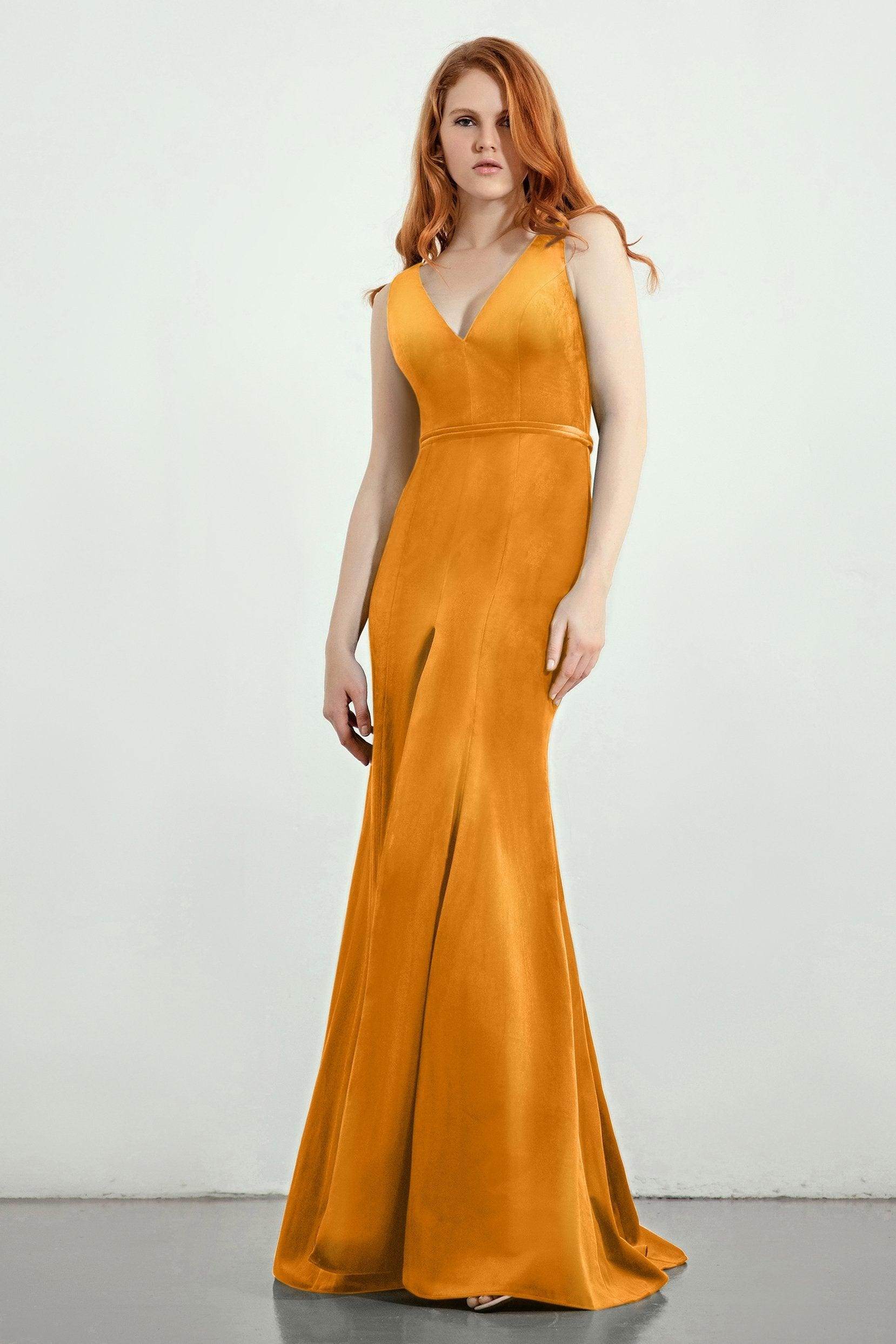 Trumpet-Mermaid Sweep-Brush Train Bridesmaid Dress Formal Dresses CB0272