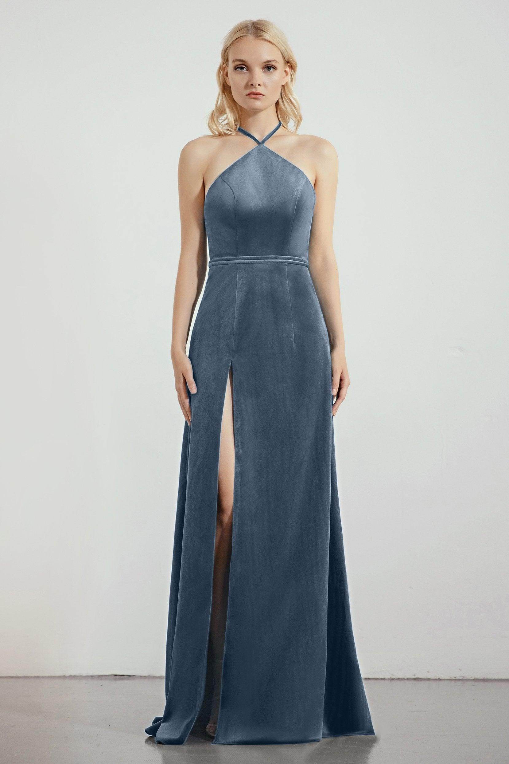Sheath-Column Sweep-Brush Train Bridesmaid Dress Formal Dresses CB0273