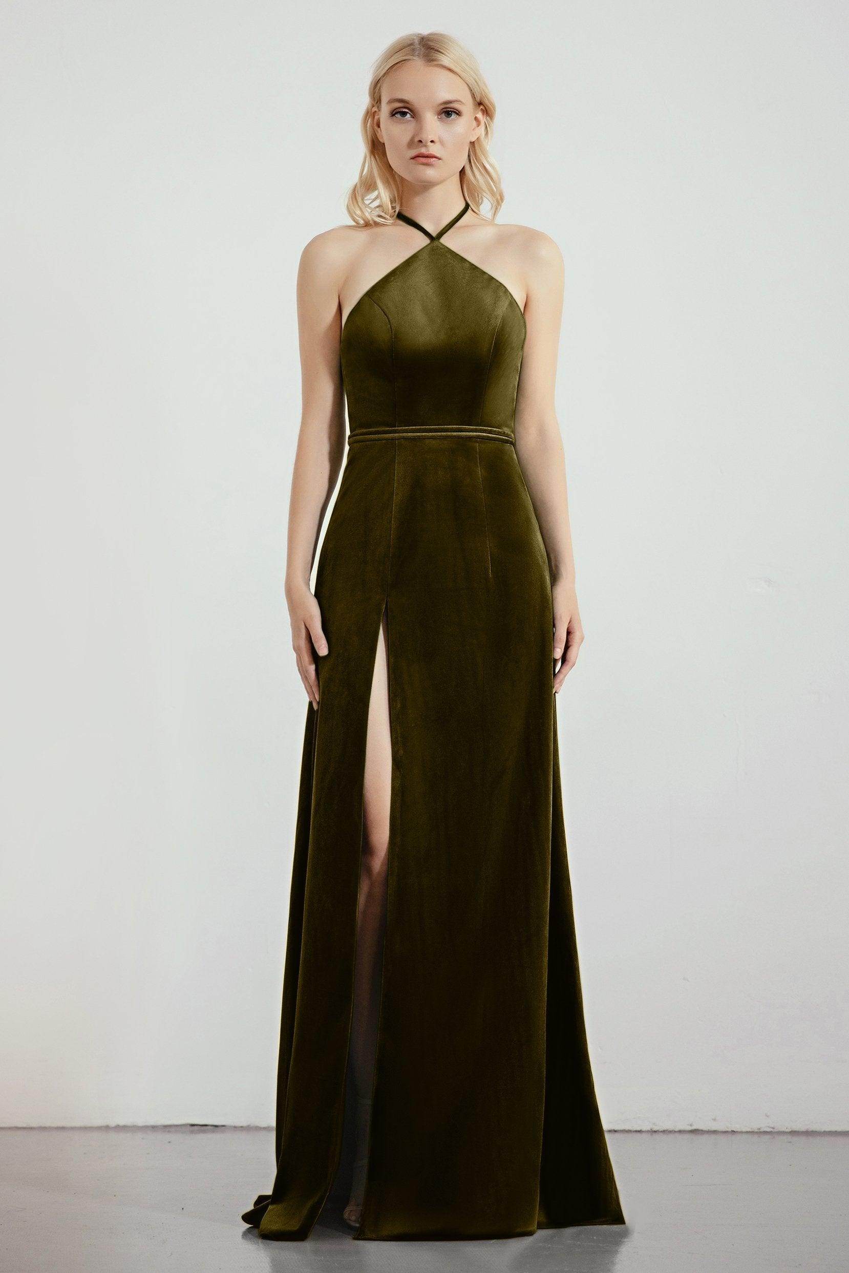 Sheath-Column Sweep-Brush Train Bridesmaid Dress Formal Dresses CB0273