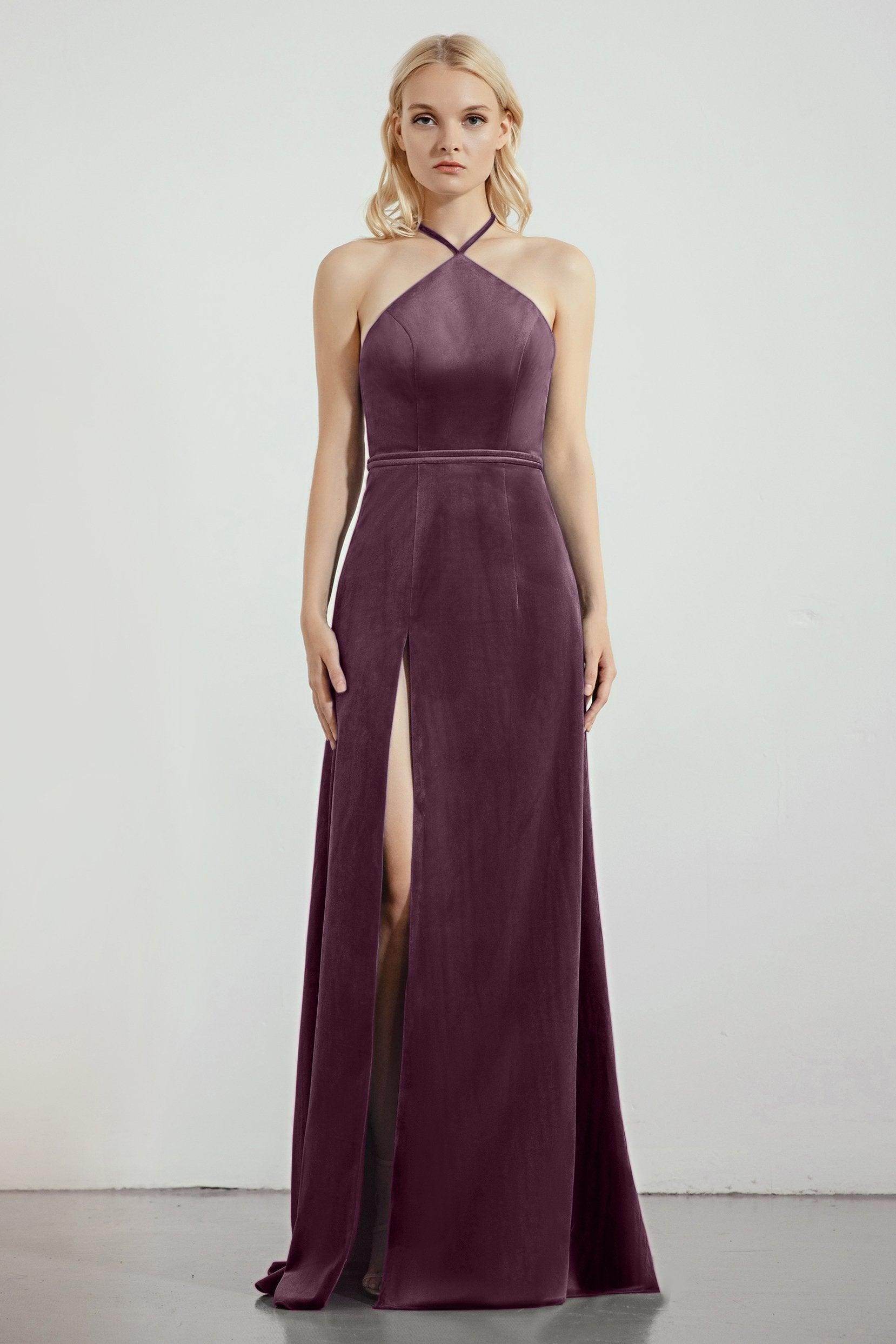 Sheath-Column Sweep-Brush Train Bridesmaid Dress Formal Dresses CB0273