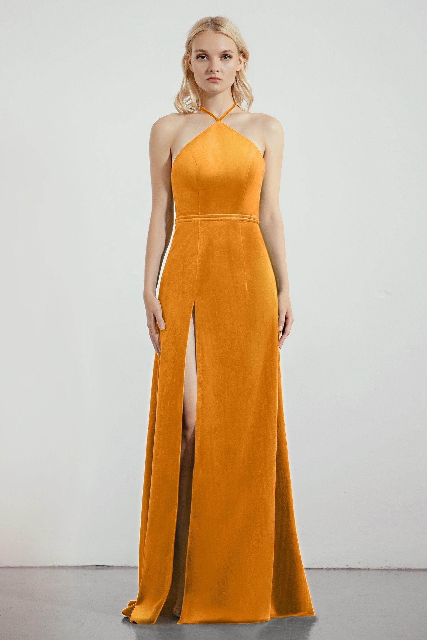 Sheath-Column Sweep-Brush Train Bridesmaid Dress Formal Dresses CB0273