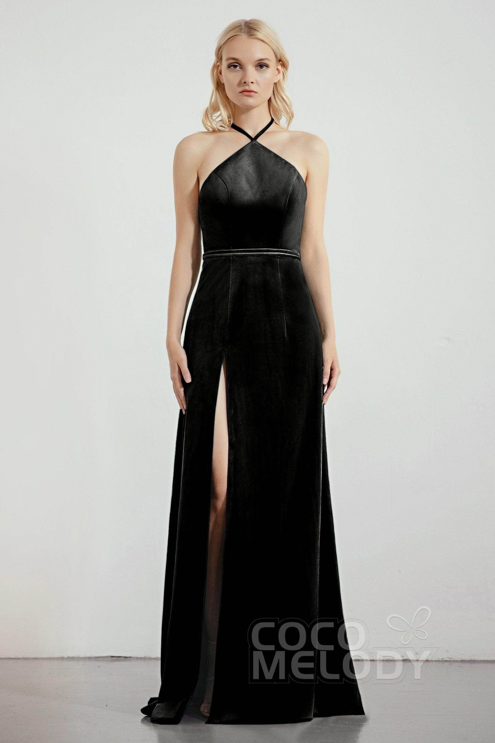 Sheath-Column Sweep-Brush Train Bridesmaid Dress Formal Dresses CB0273
