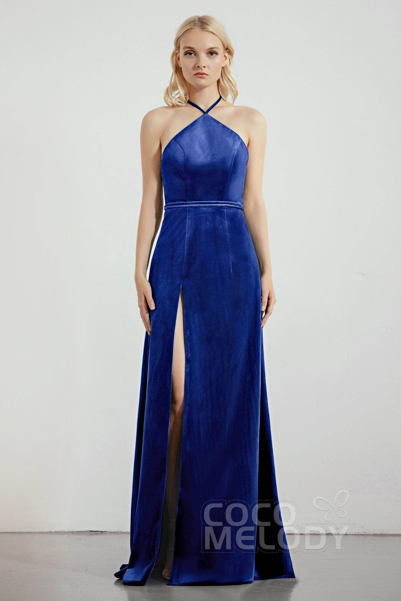 Sheath-Column Sweep-Brush Train Bridesmaid Dress Formal Dresses CB0273