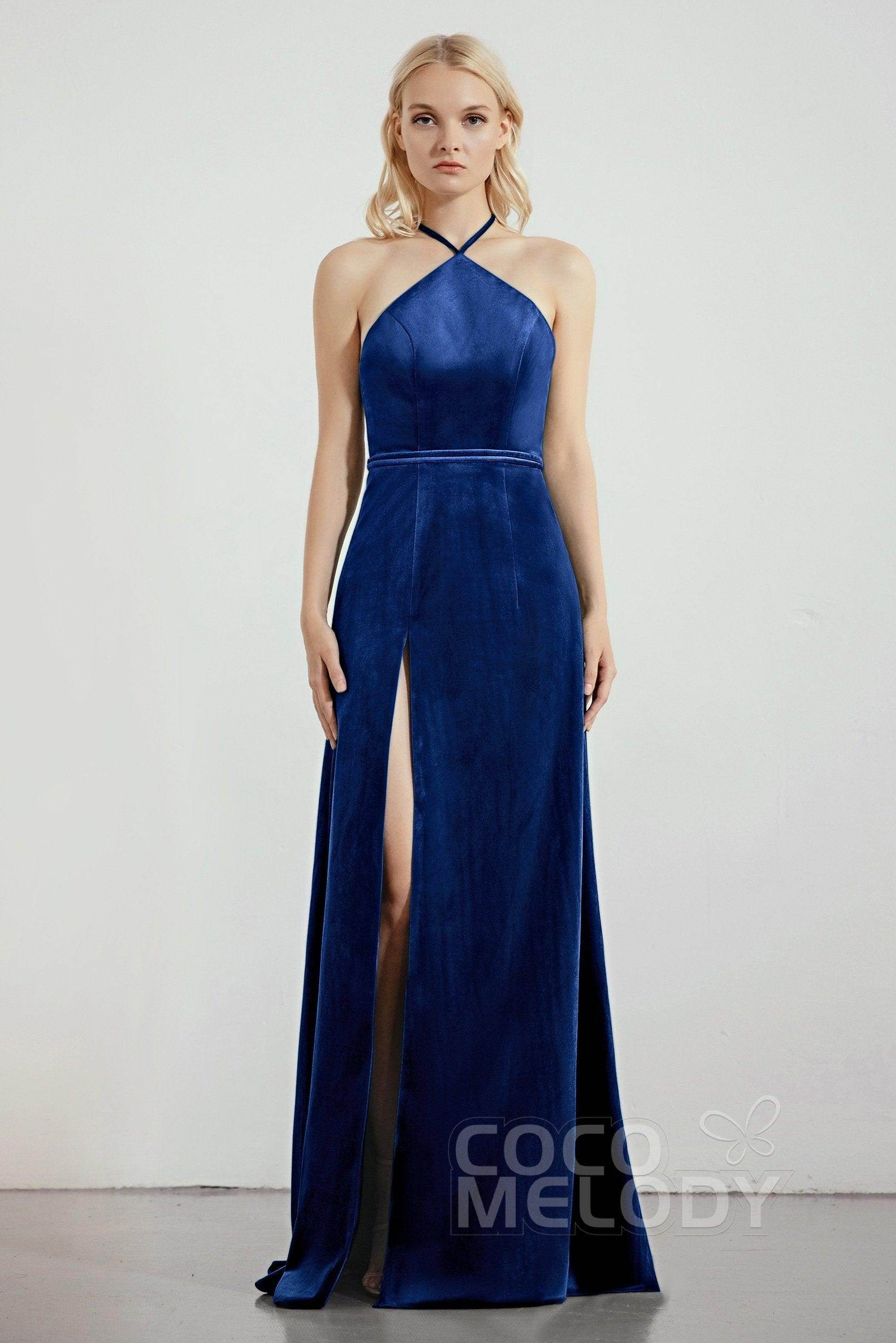 Sheath-Column Sweep-Brush Train Bridesmaid Dress Formal Dresses CB0273