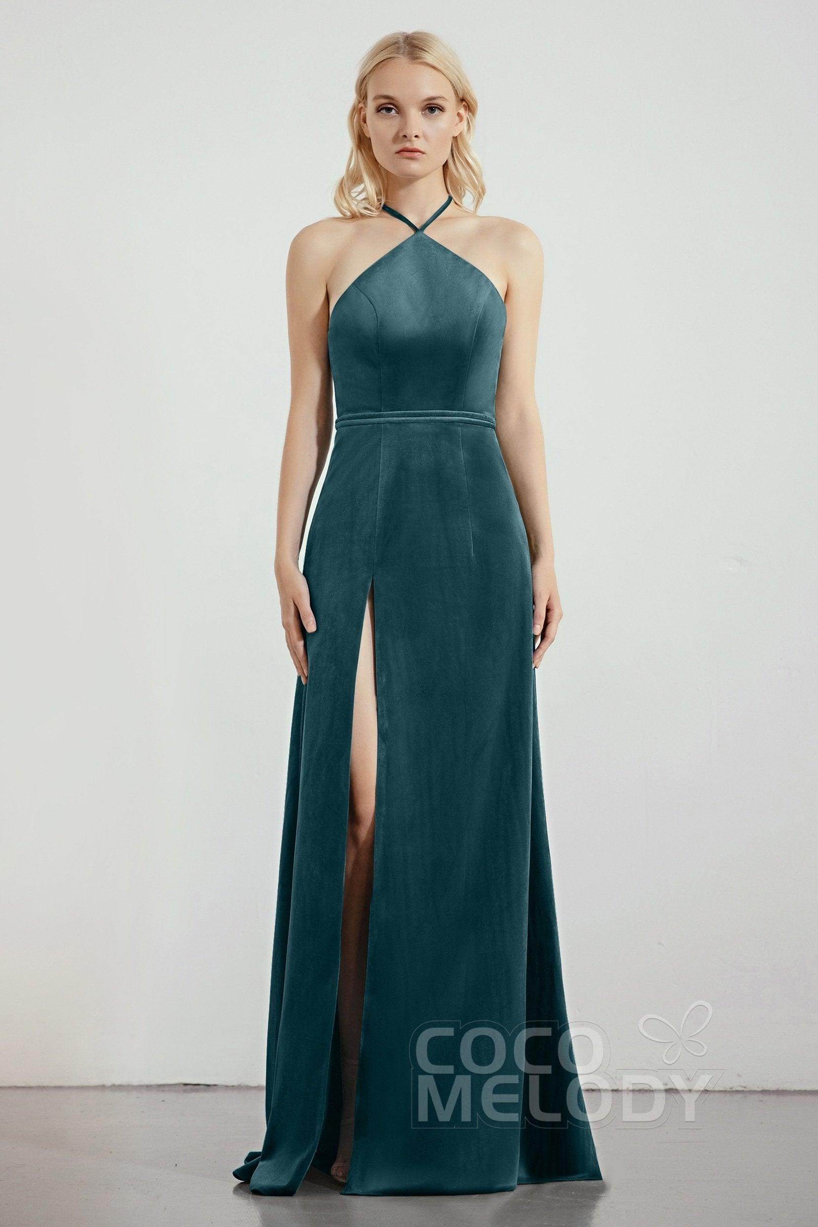 Sheath-Column Sweep-Brush Train Bridesmaid Dress Formal Dresses CB0273