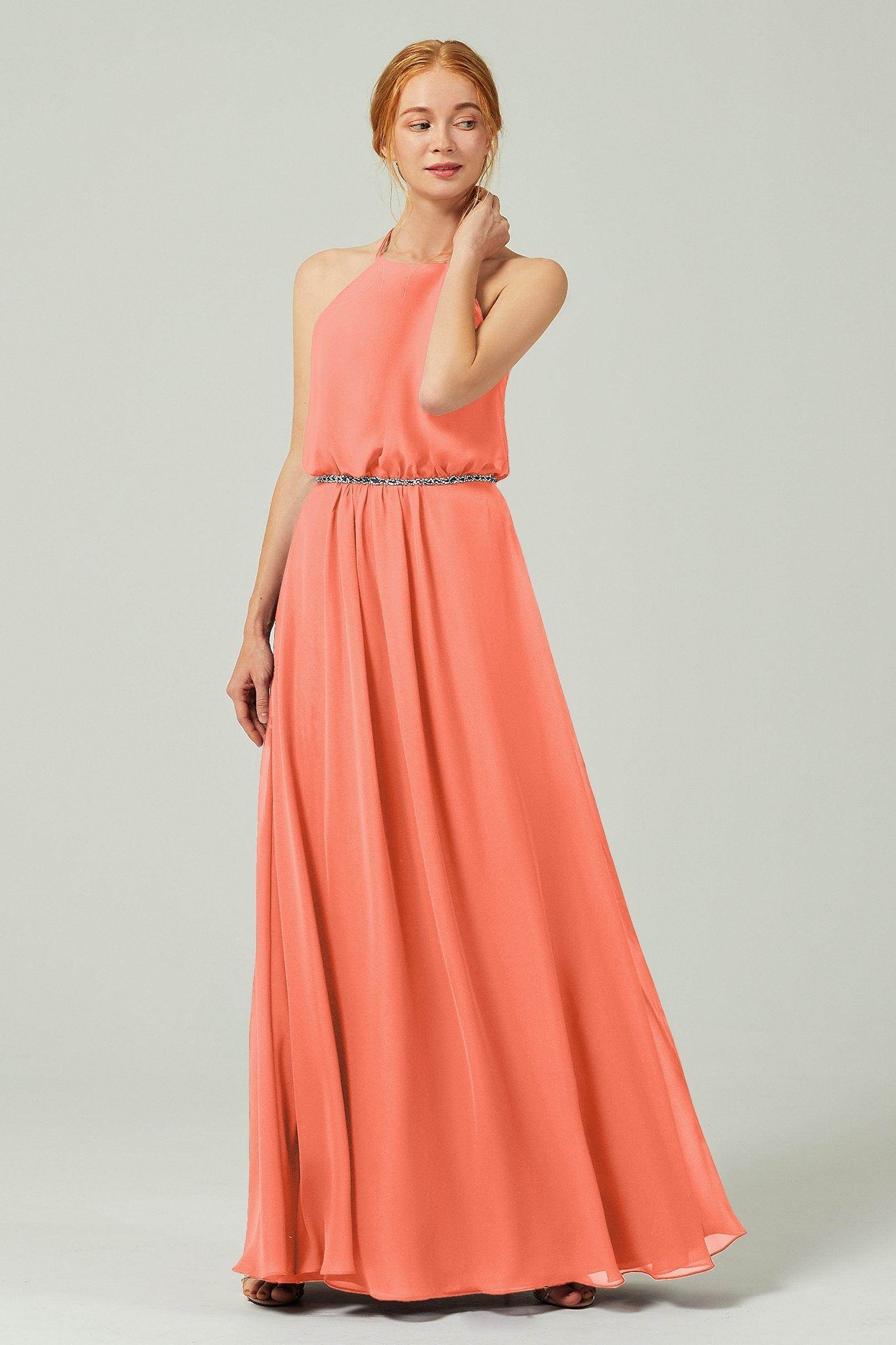 A-Line Floor Length Chiffon Bridesmaid Dress CB0292