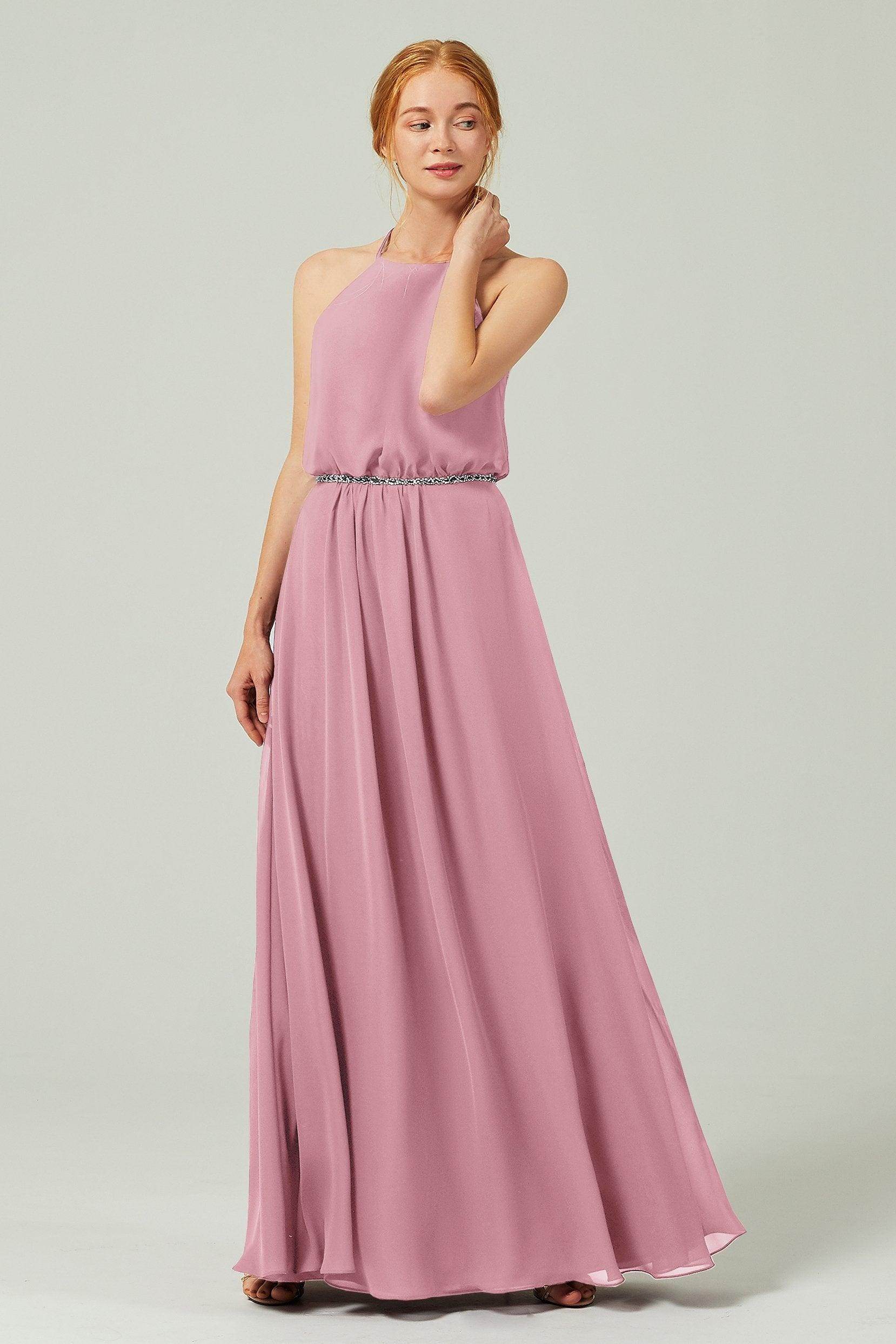 A-Line Floor Length Chiffon Bridesmaid Dress CB0293