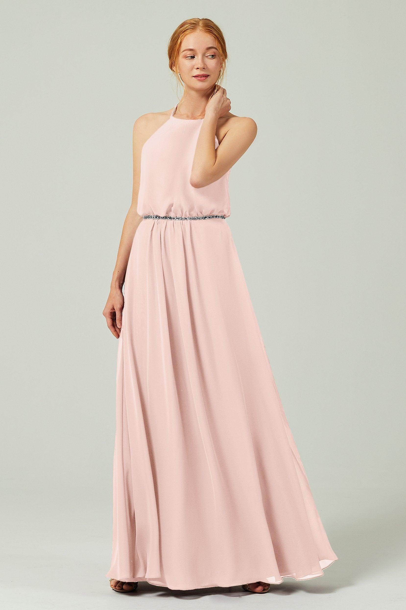 A-Line Floor Length Chiffon Bridesmaid Dress CB0292