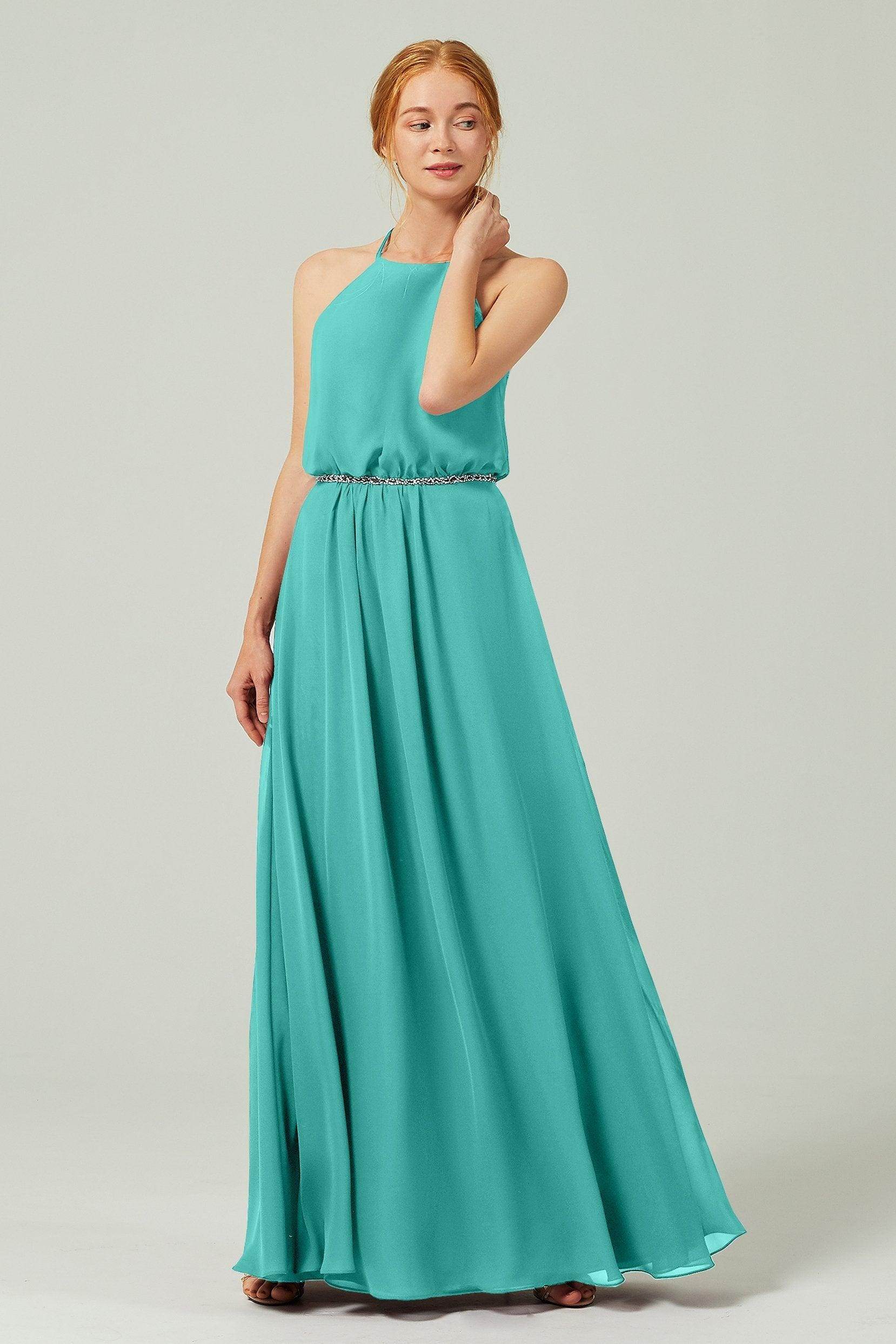 A-Line Floor Length Chiffon Bridesmaid Dress CB0292