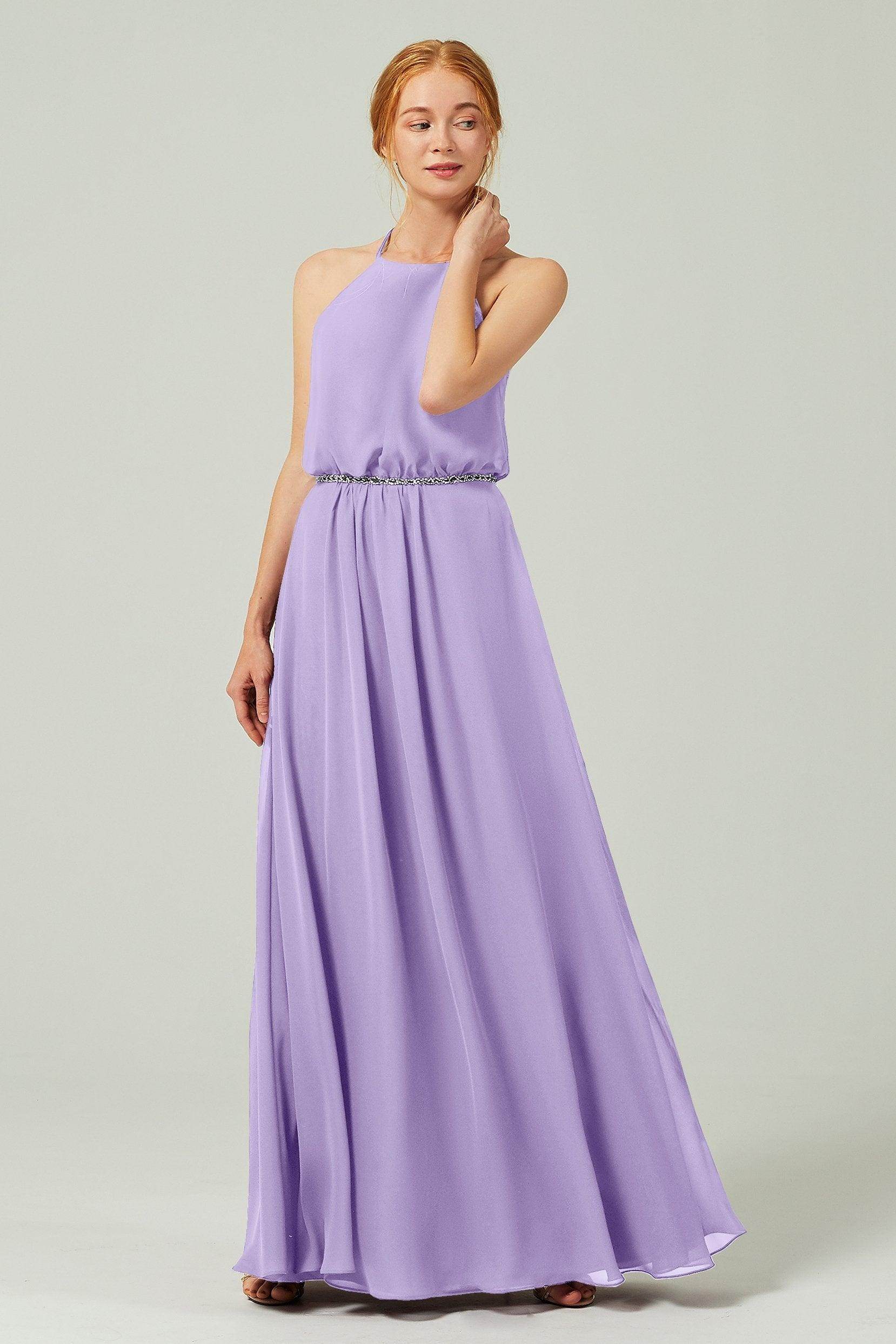 A-Line Floor Length Chiffon Bridesmaid Dress CB0292