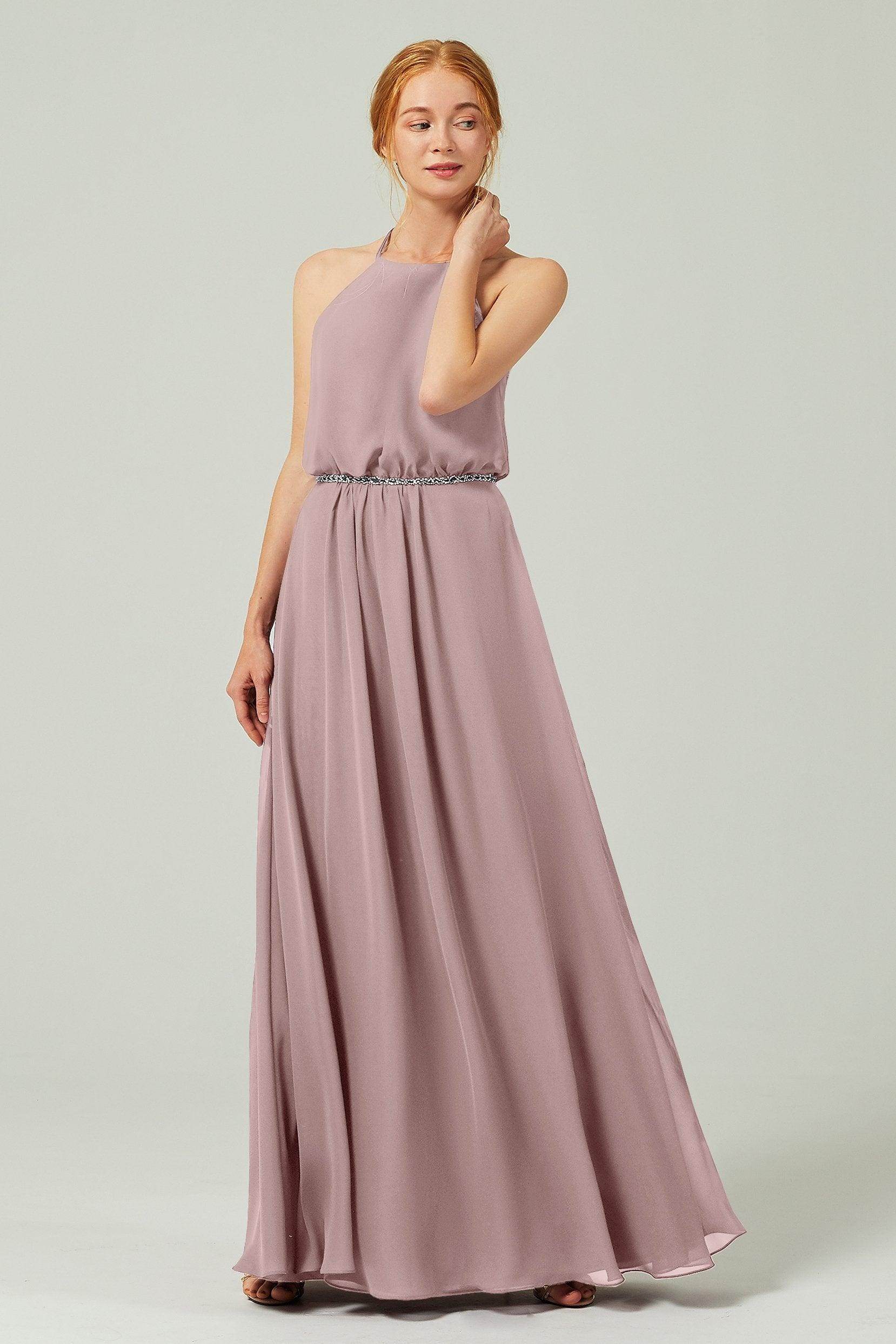A-Line Floor Length Chiffon Bridesmaid Dress CB0292