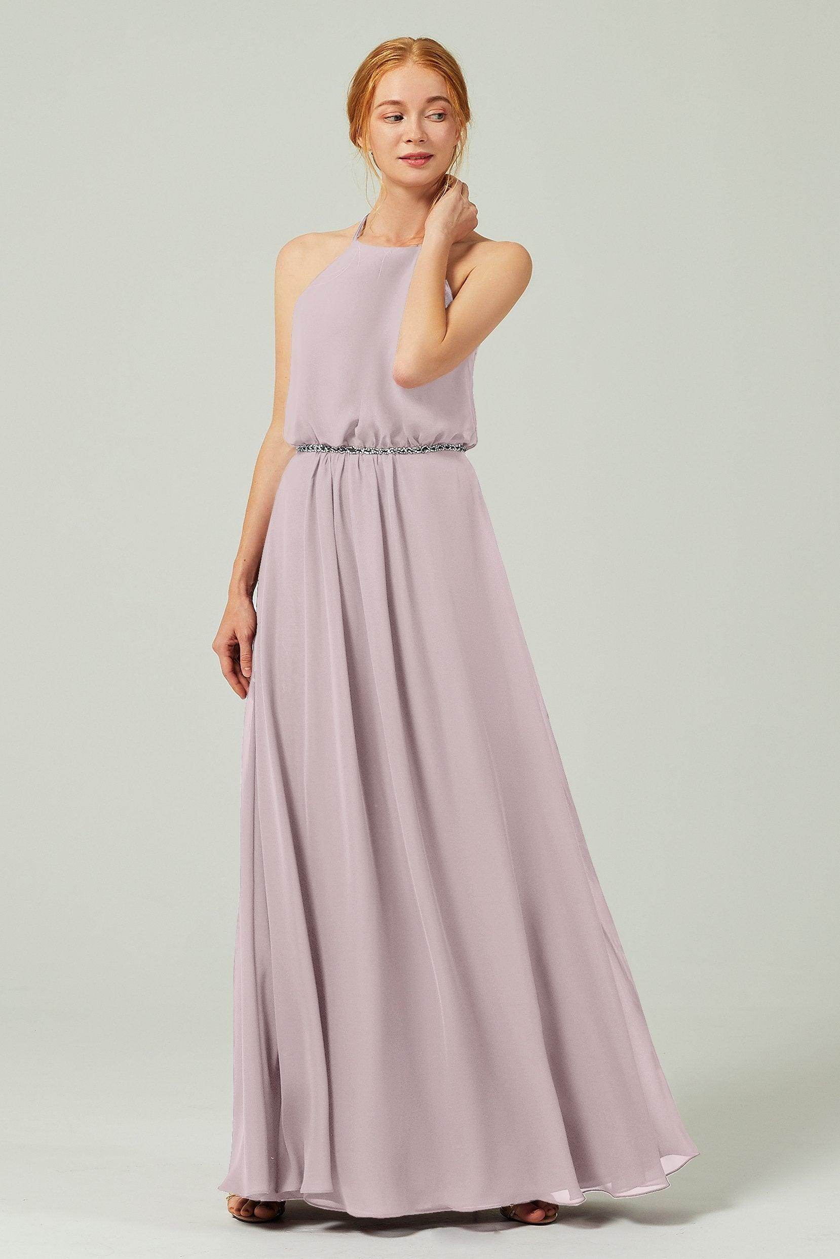 A-Line Floor Length Chiffon Bridesmaid Dress CB0292