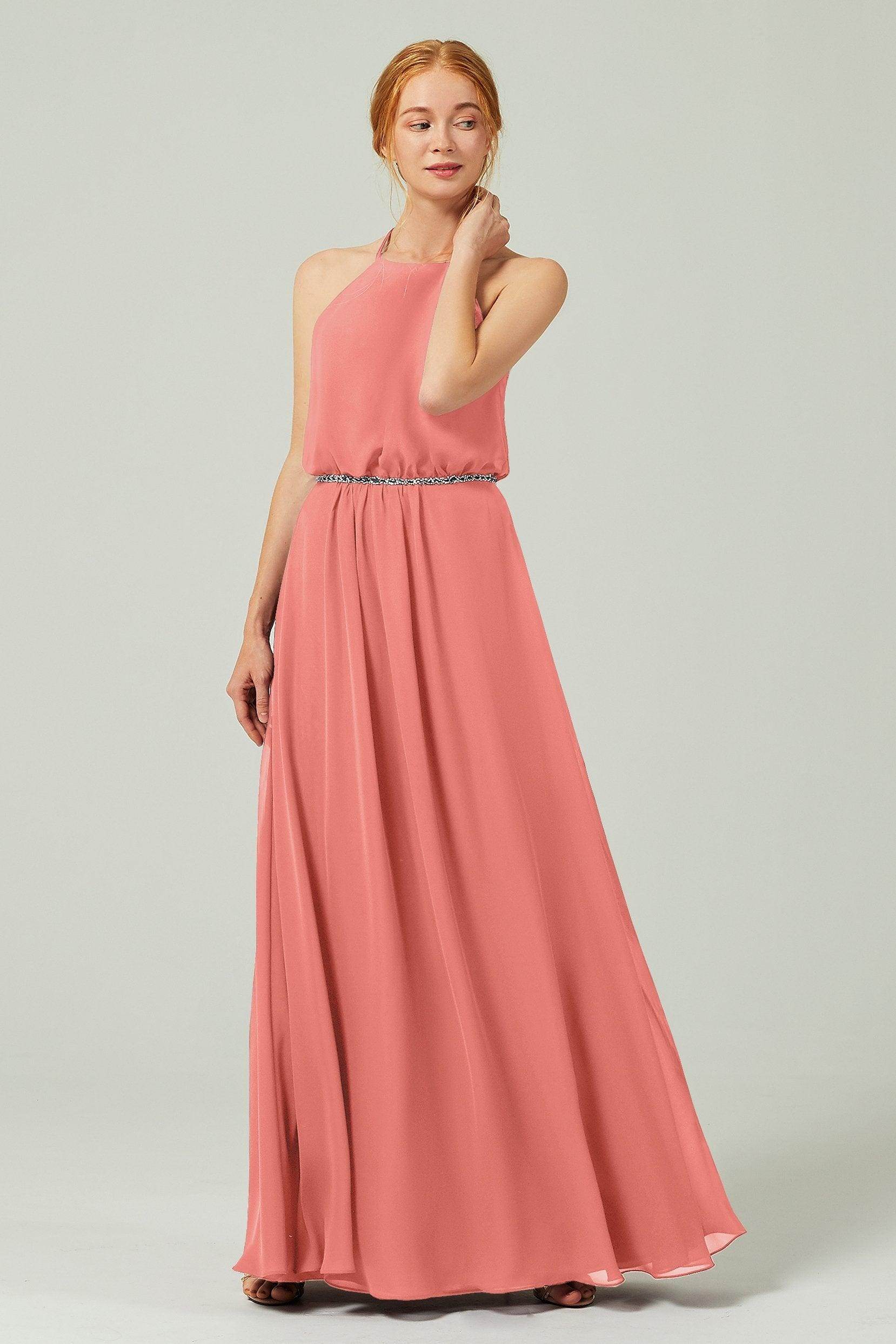 A-Line Floor Length Chiffon Bridesmaid Dress CB0292