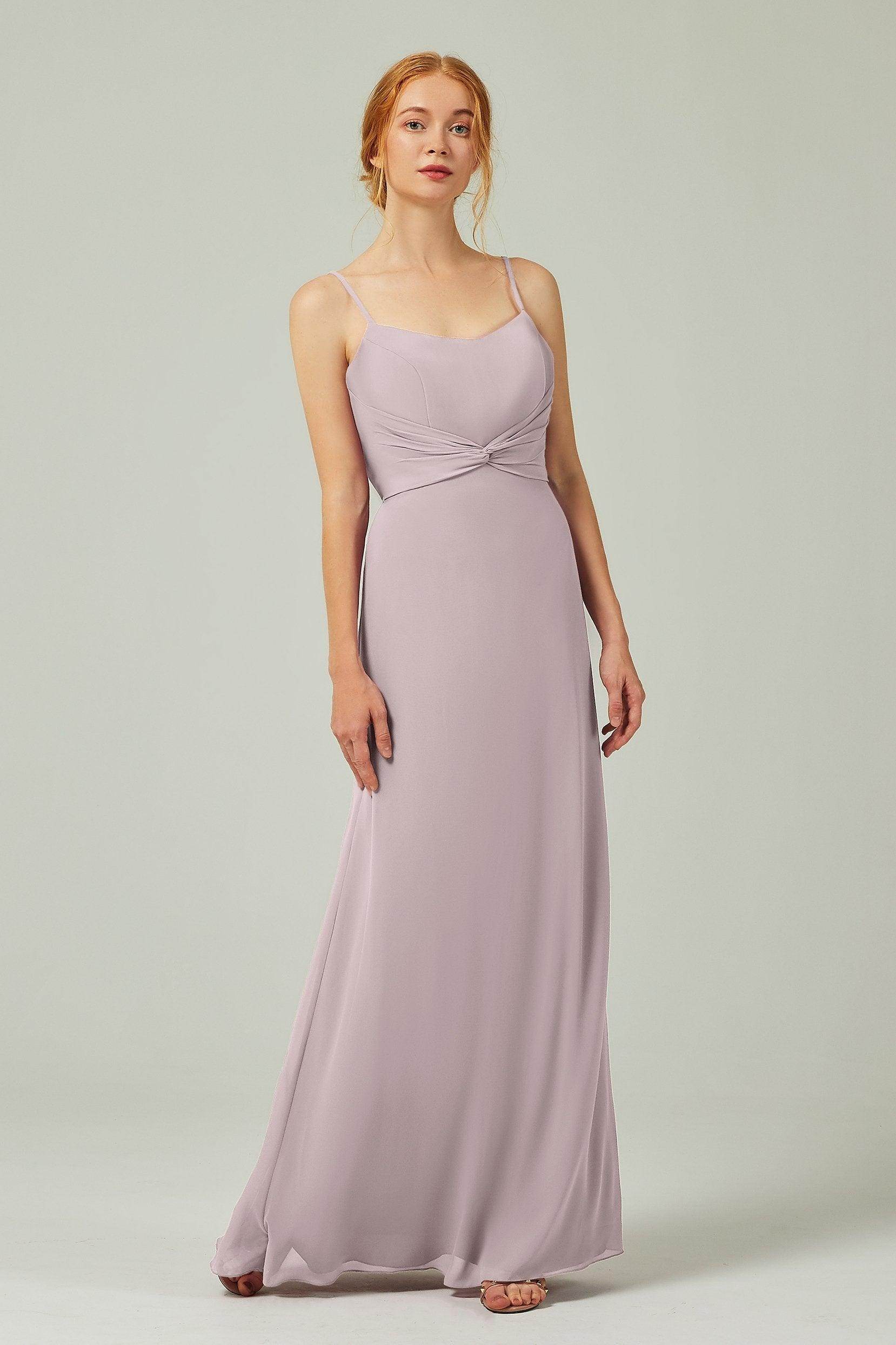 Sheath-Column Floor Length Chiffon Bridesmaid Dress CB0294