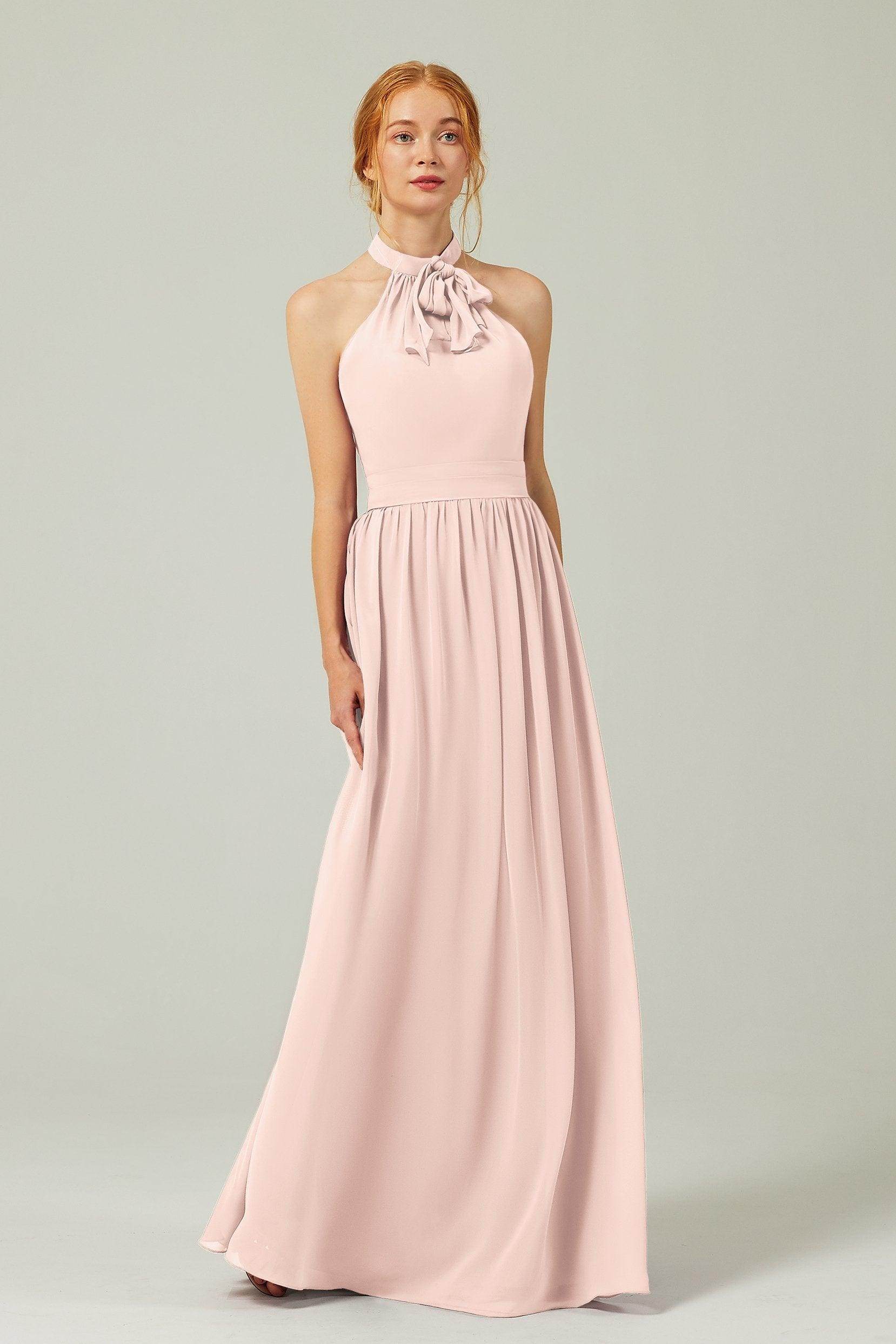 A-Line Floor Length Chiffon Bridesmaid Dress CB0299