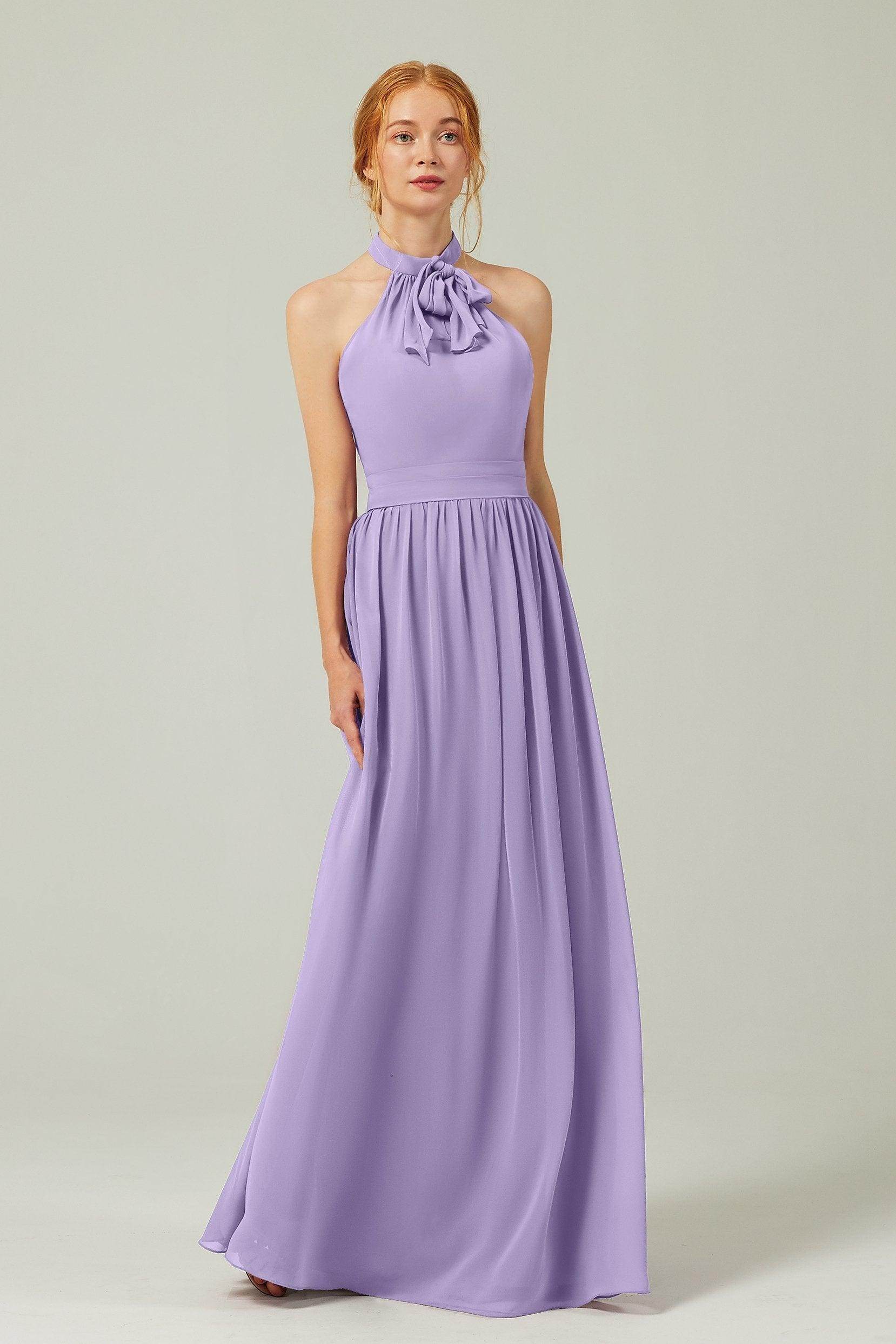 A-Line Floor Length Chiffon Bridesmaid Dress CB0295