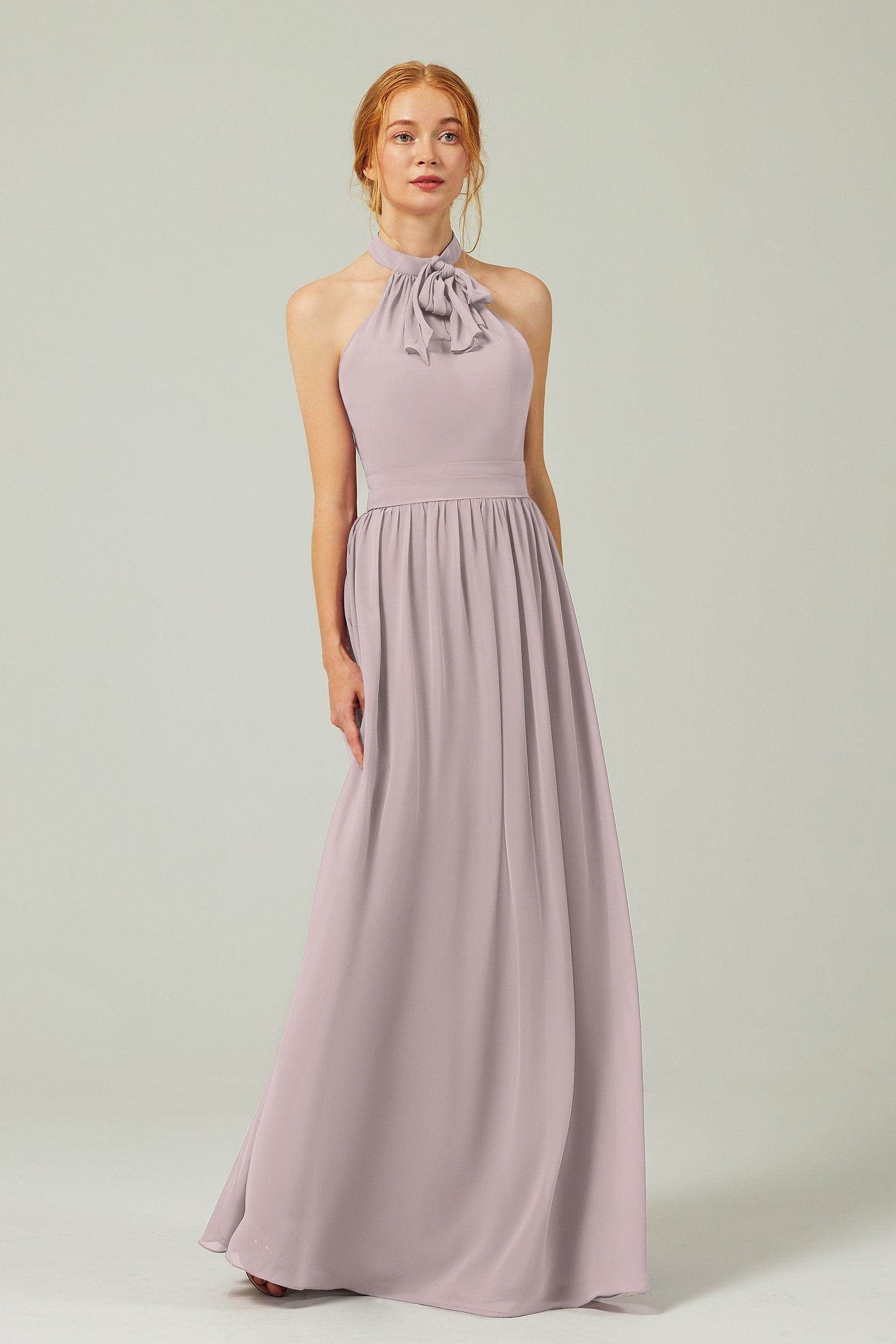 A-Line Floor Length Chiffon Bridesmaid Dress CB0295