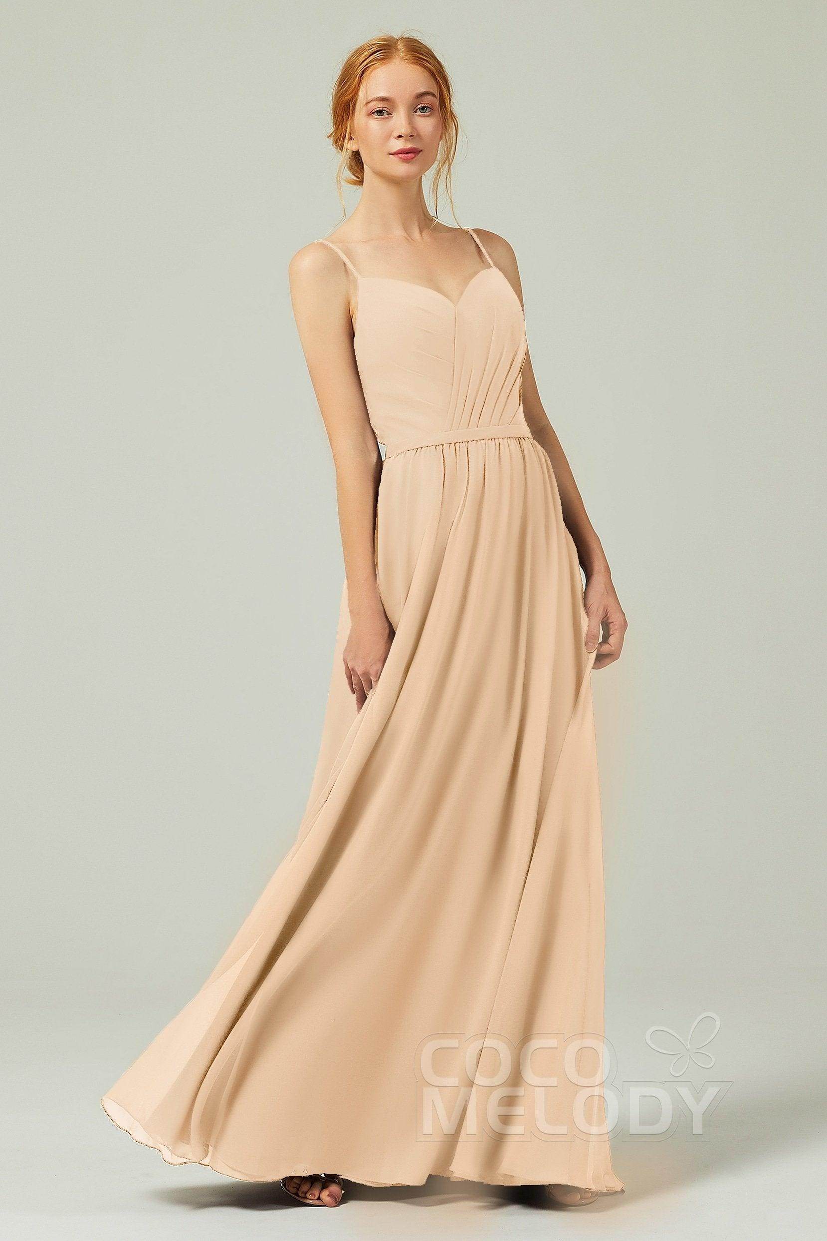 A-Line Floor Length Chiffon Bridesmaid Dress CB0296
