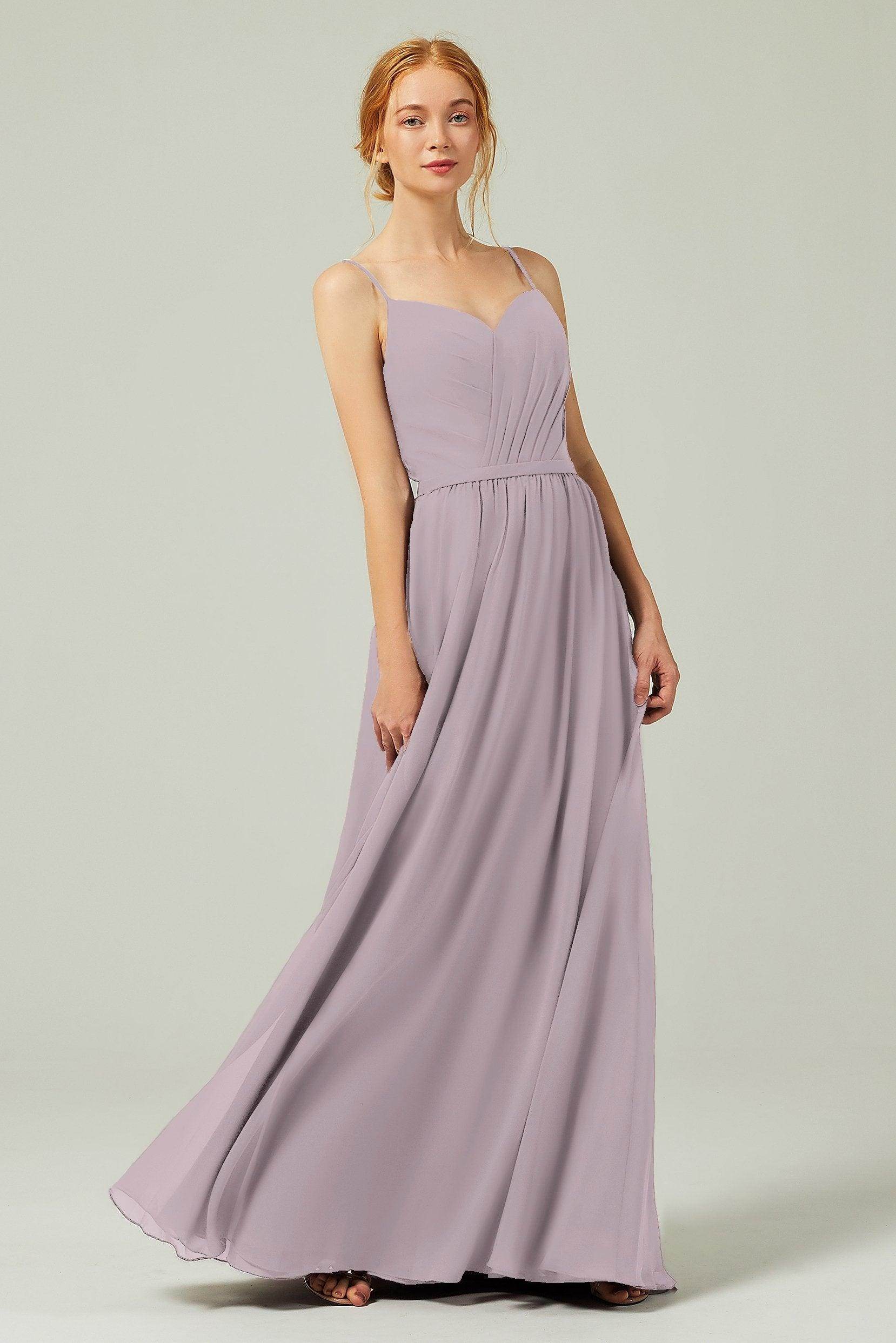 A-Line Floor Length Chiffon Bridesmaid Dress CB0296