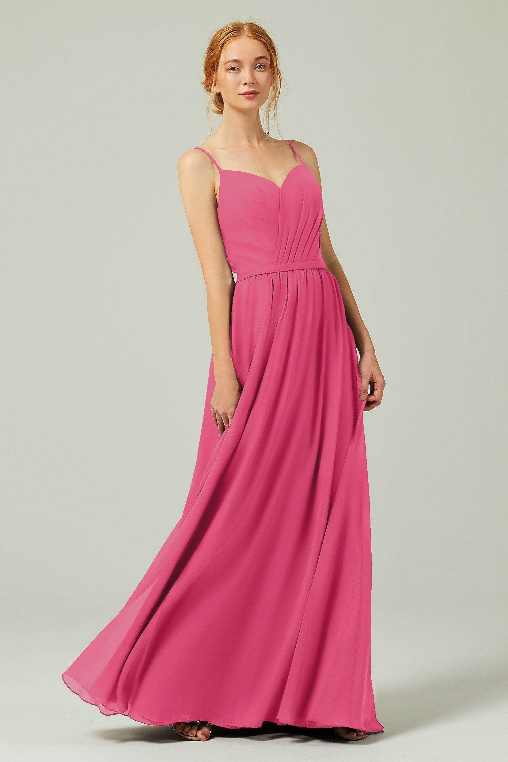 A-Line Floor Length Chiffon Bridesmaid Dress CB0296
