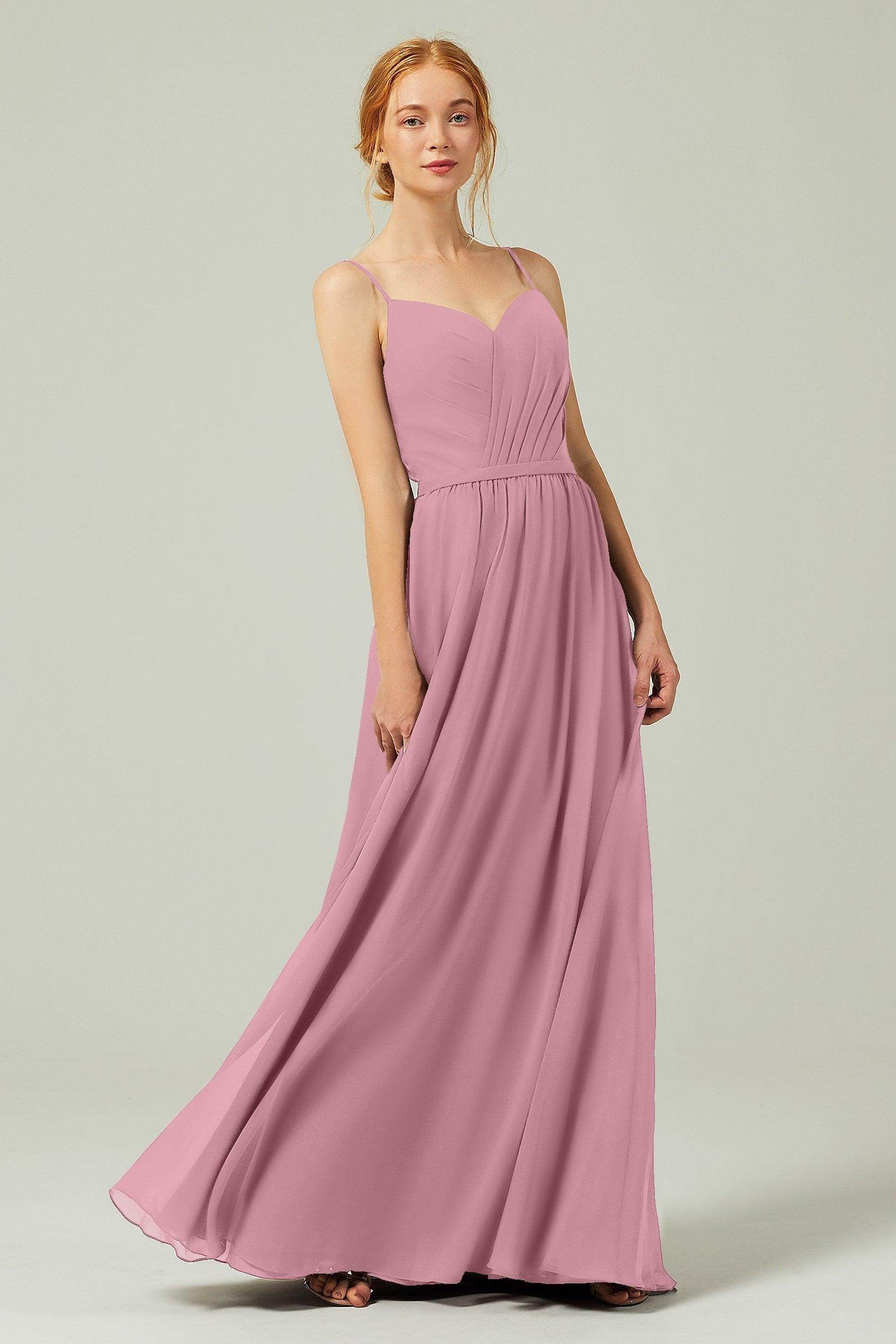A-Line Floor Length Chiffon Bridesmaid Dress CB0296