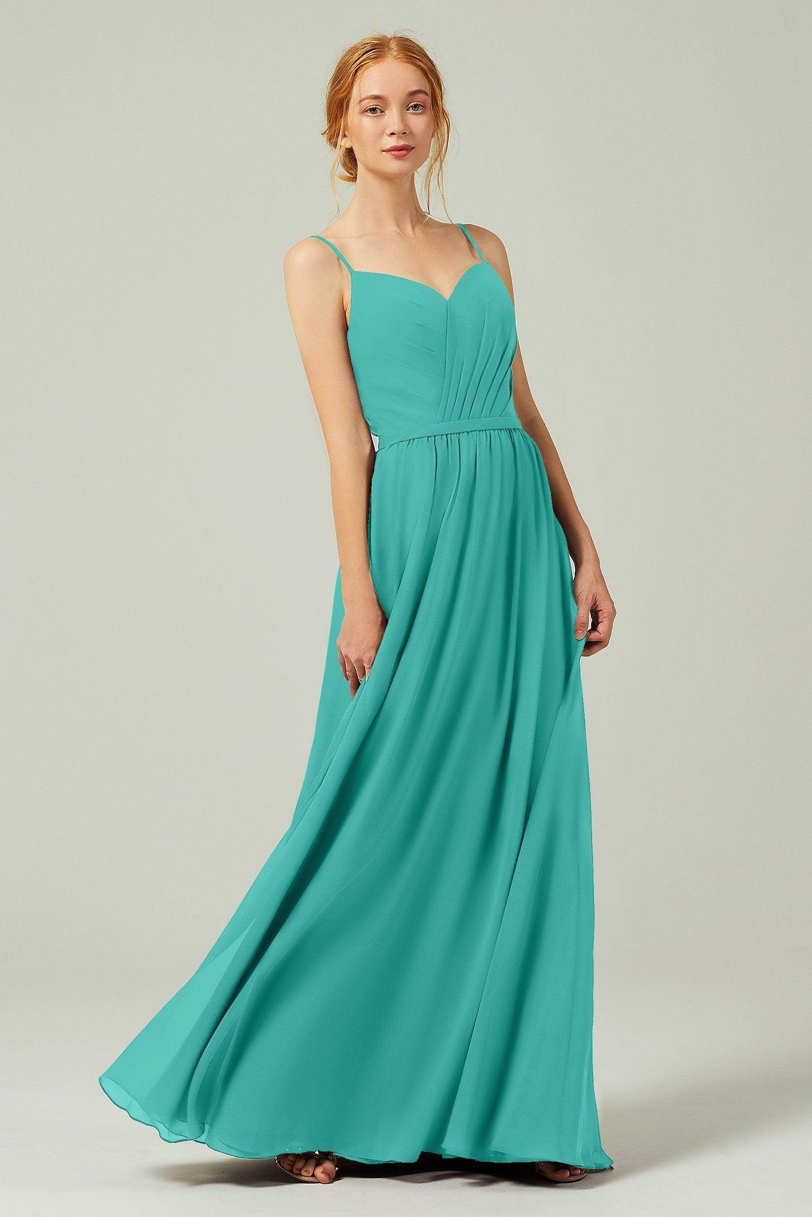 A-Line Floor Length Chiffon Bridesmaid Dress CB0296