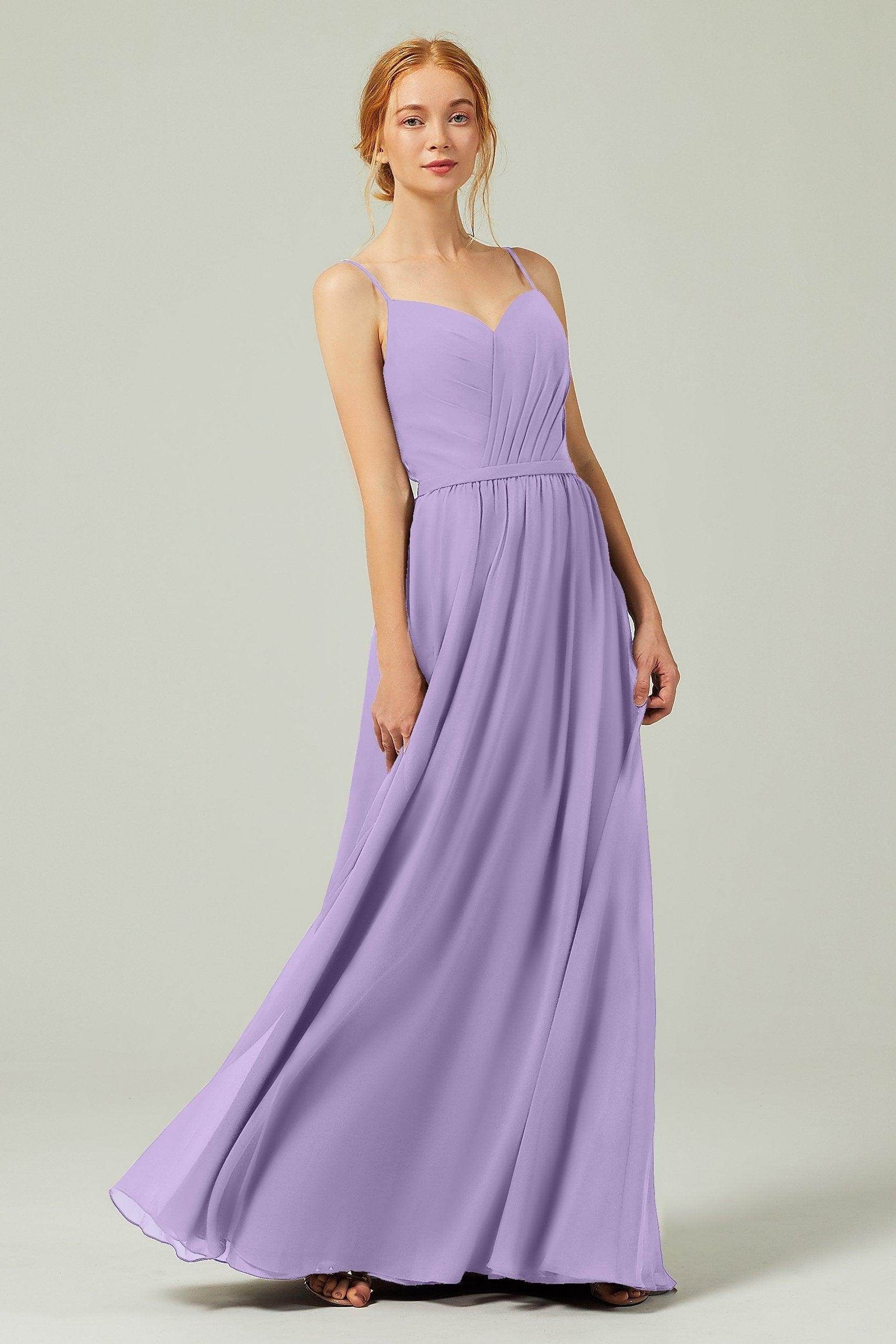 A-Line Floor Length Chiffon Bridesmaid Dress CB0296