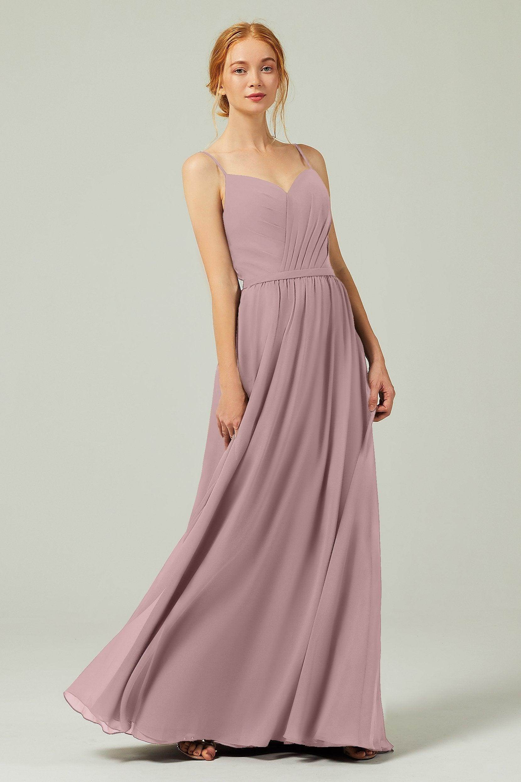 A-Line Floor Length Chiffon Bridesmaid Dress CB0296