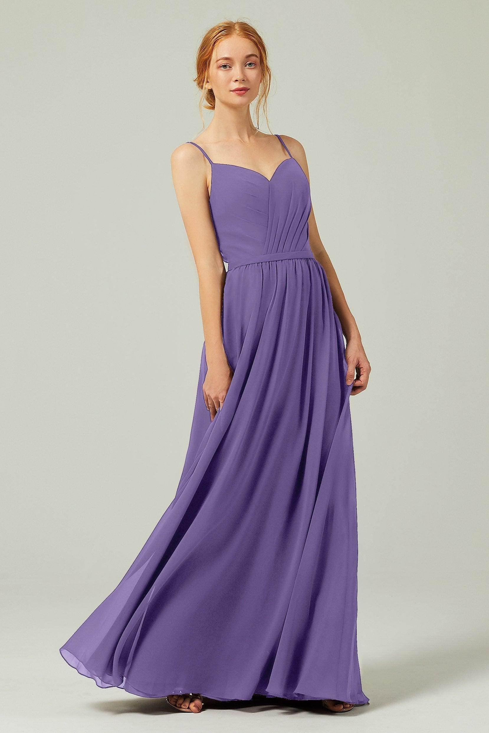 A-Line Floor Length Chiffon Bridesmaid Dress CB0296