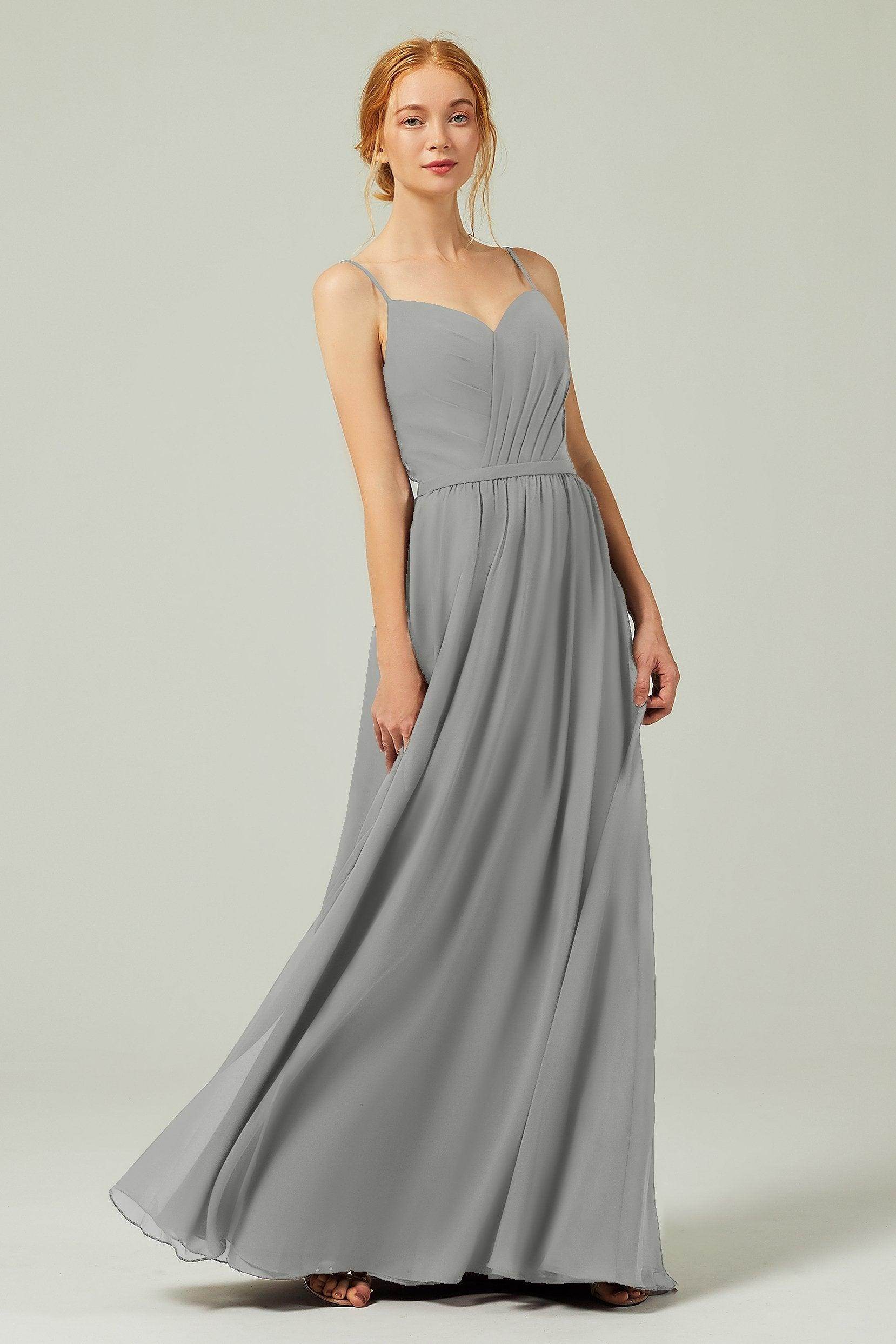 A-Line Floor Length Chiffon Bridesmaid Dress CB0296