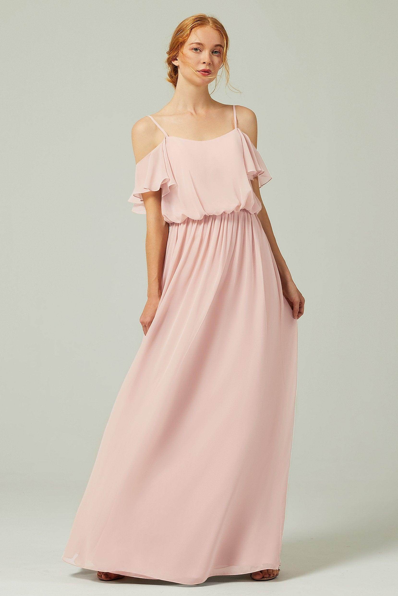 A-Line Floor Length Chiffon Bridesmaid Dress CB0300
