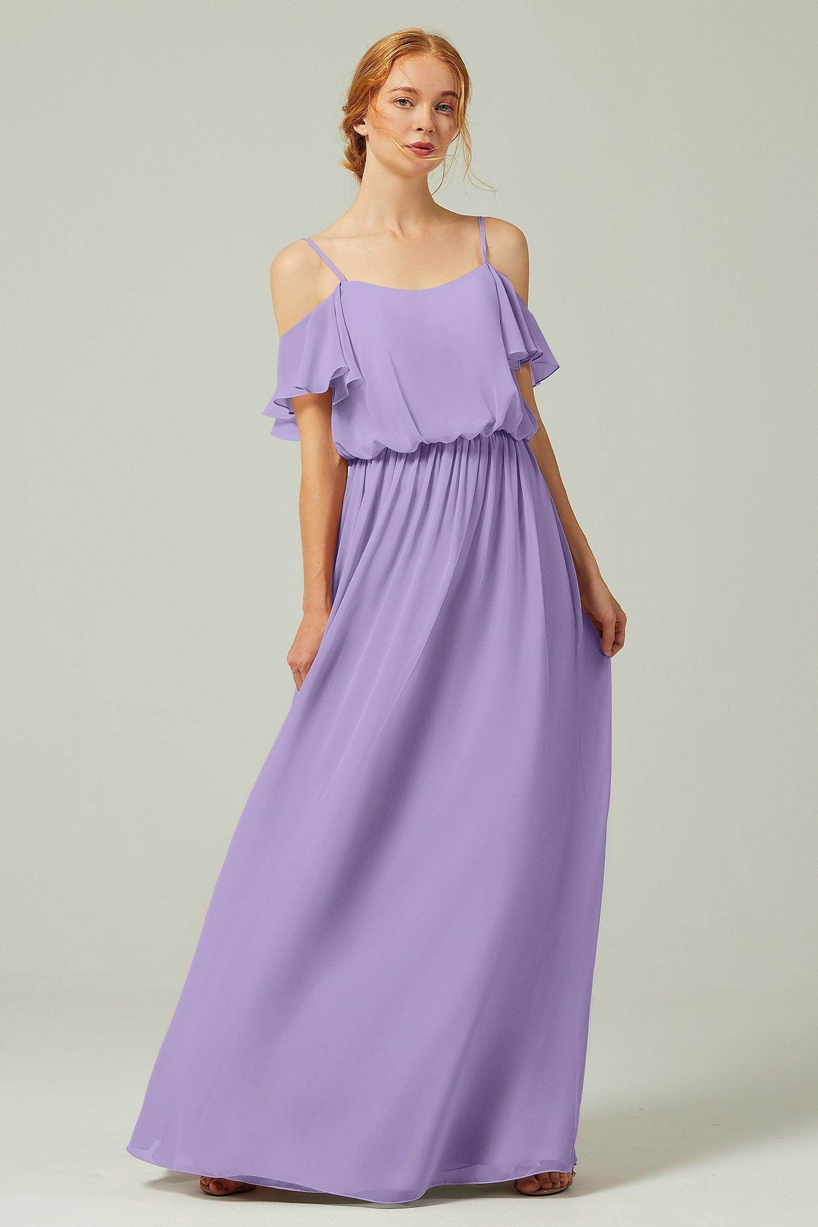 A-Line Floor Length Chiffon Bridesmaid Dress CB0300