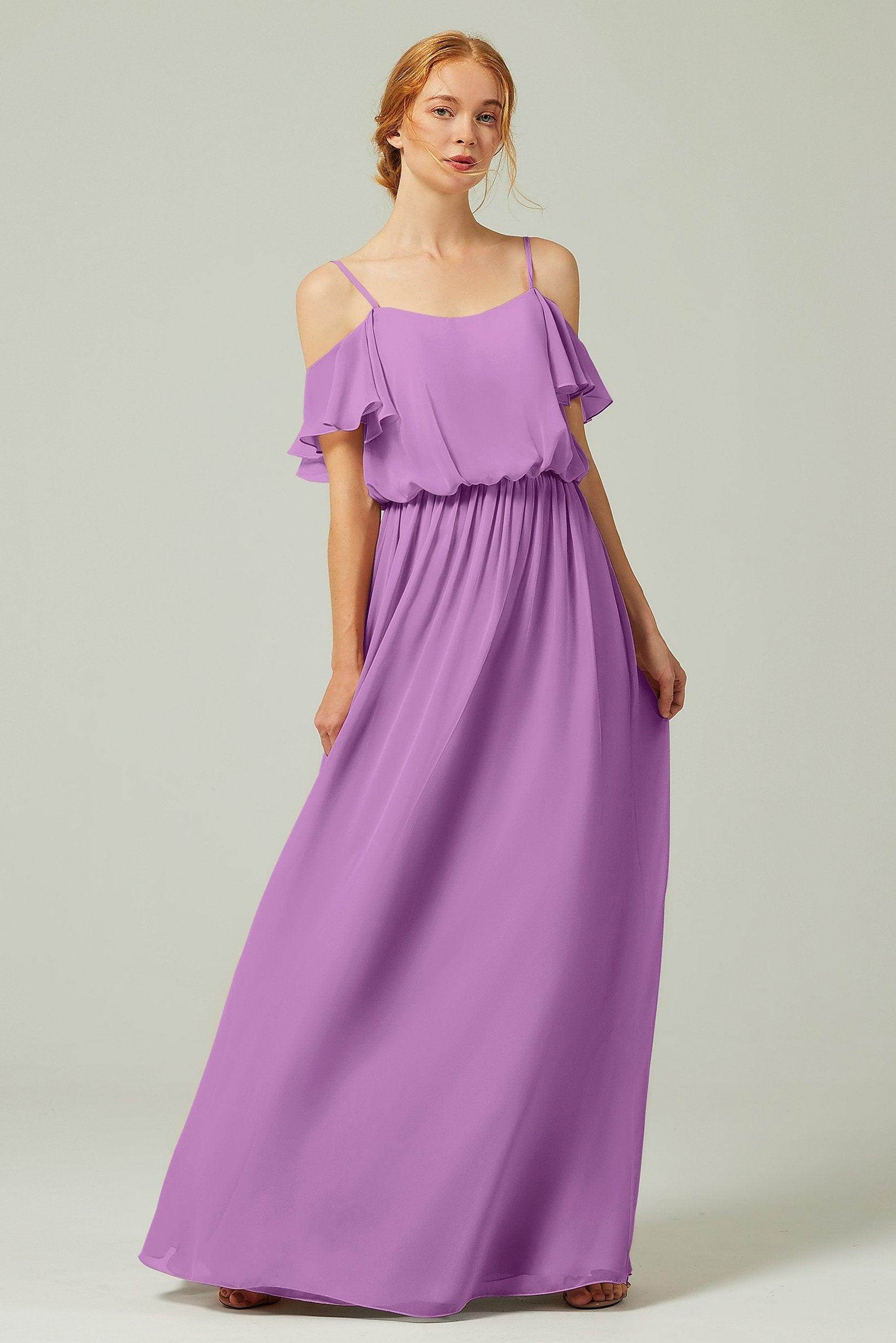 A-Line Floor Length Chiffon Bridesmaid Dress CB0300