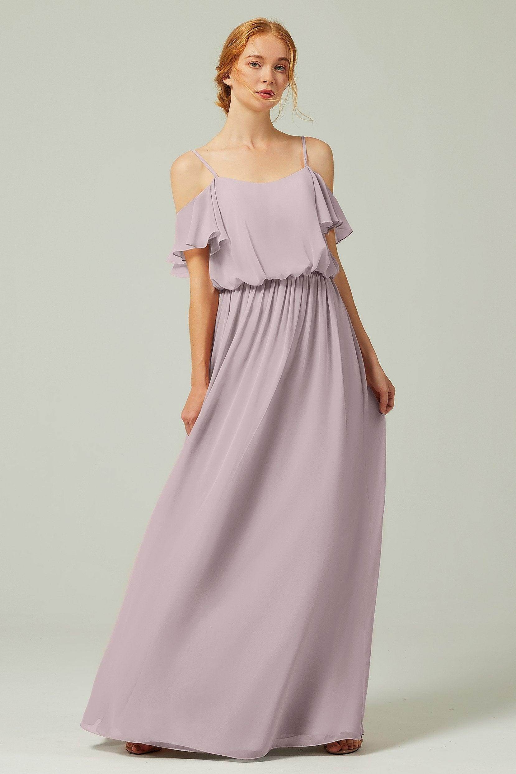 A-Line Floor Length Chiffon Bridesmaid Dress CB0300
