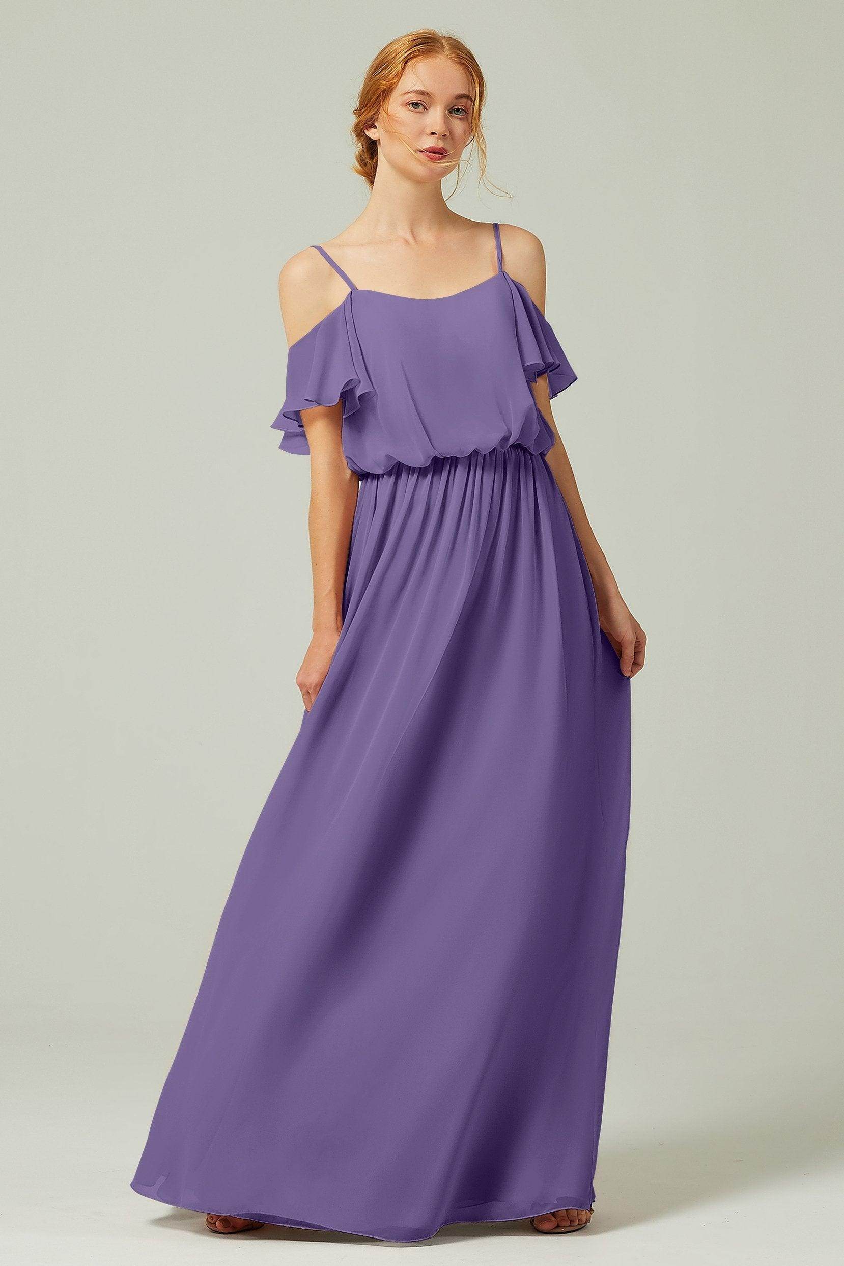 A-Line Floor Length Chiffon Bridesmaid Dress CB0300