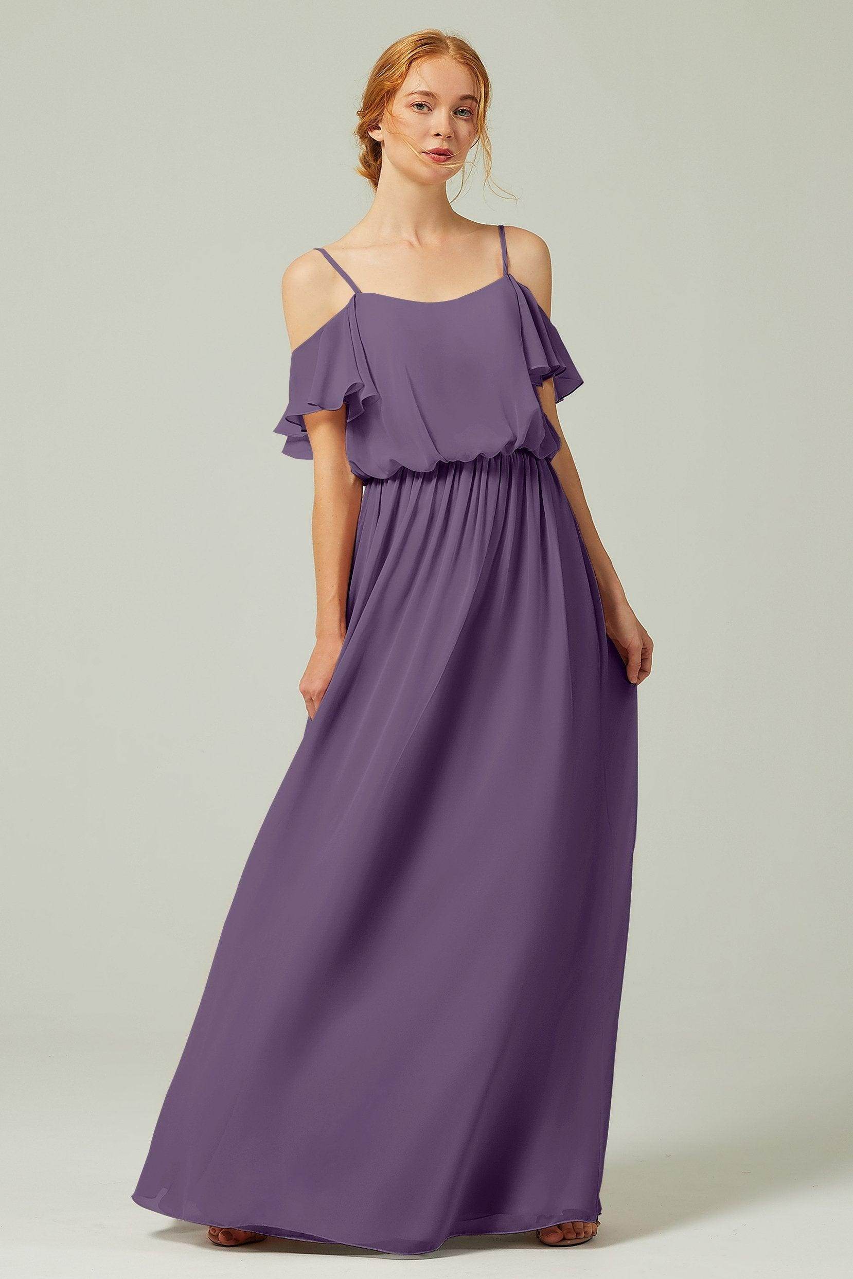 A-Line Floor Length Chiffon Bridesmaid Dress CB0300