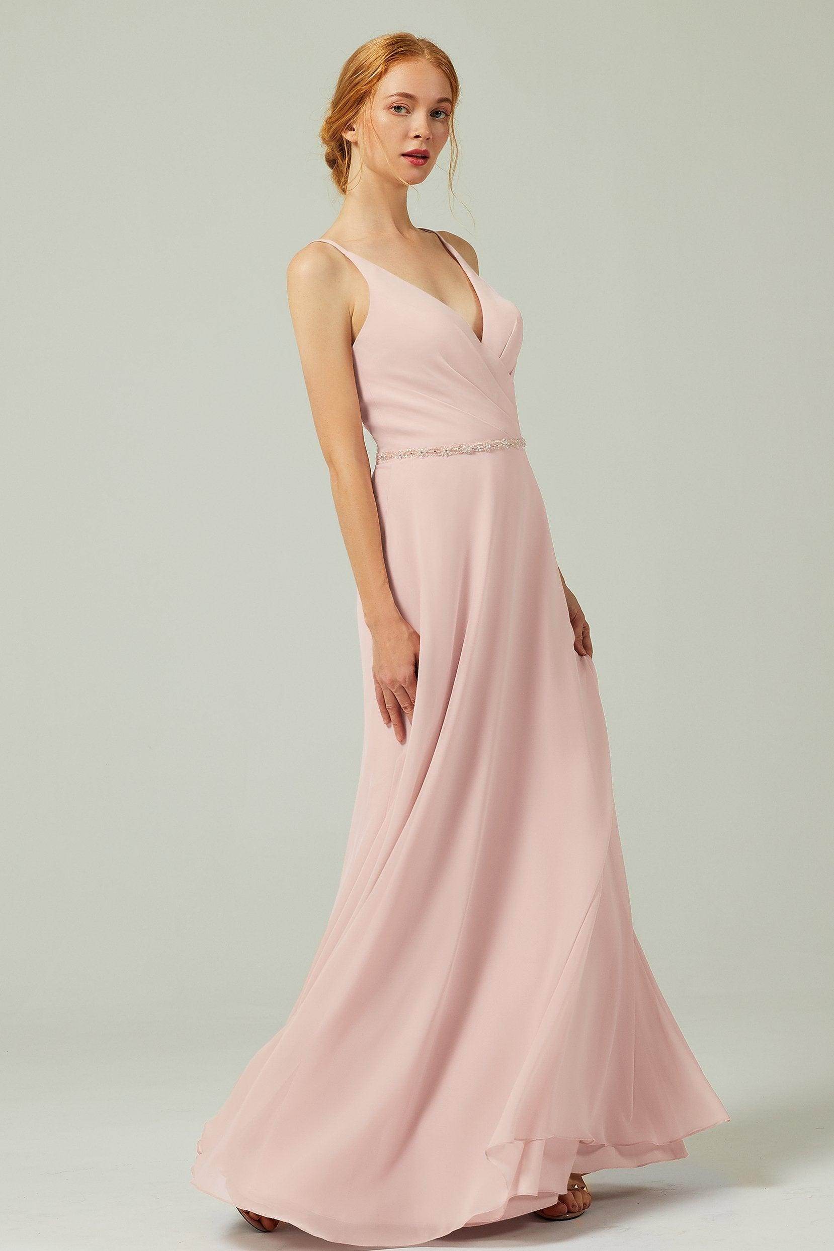 A-Line Floor Length Chiffon Bridesmaid Dress CB0303